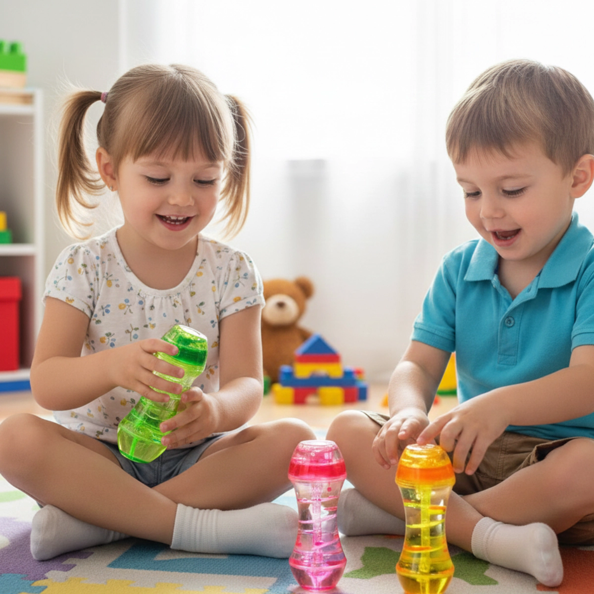 Playlearn Unisex 3 Pack 5.5" Spiral Liquid Timers
