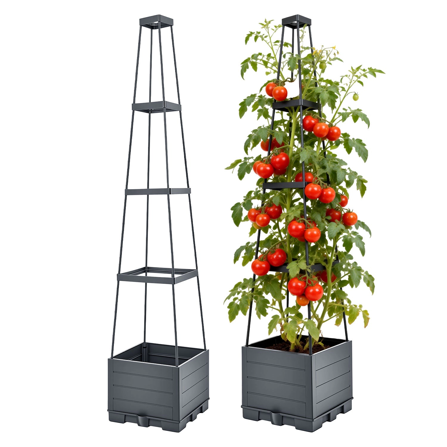 GBruno Self-Watering Raised Garden Bed With Trellis