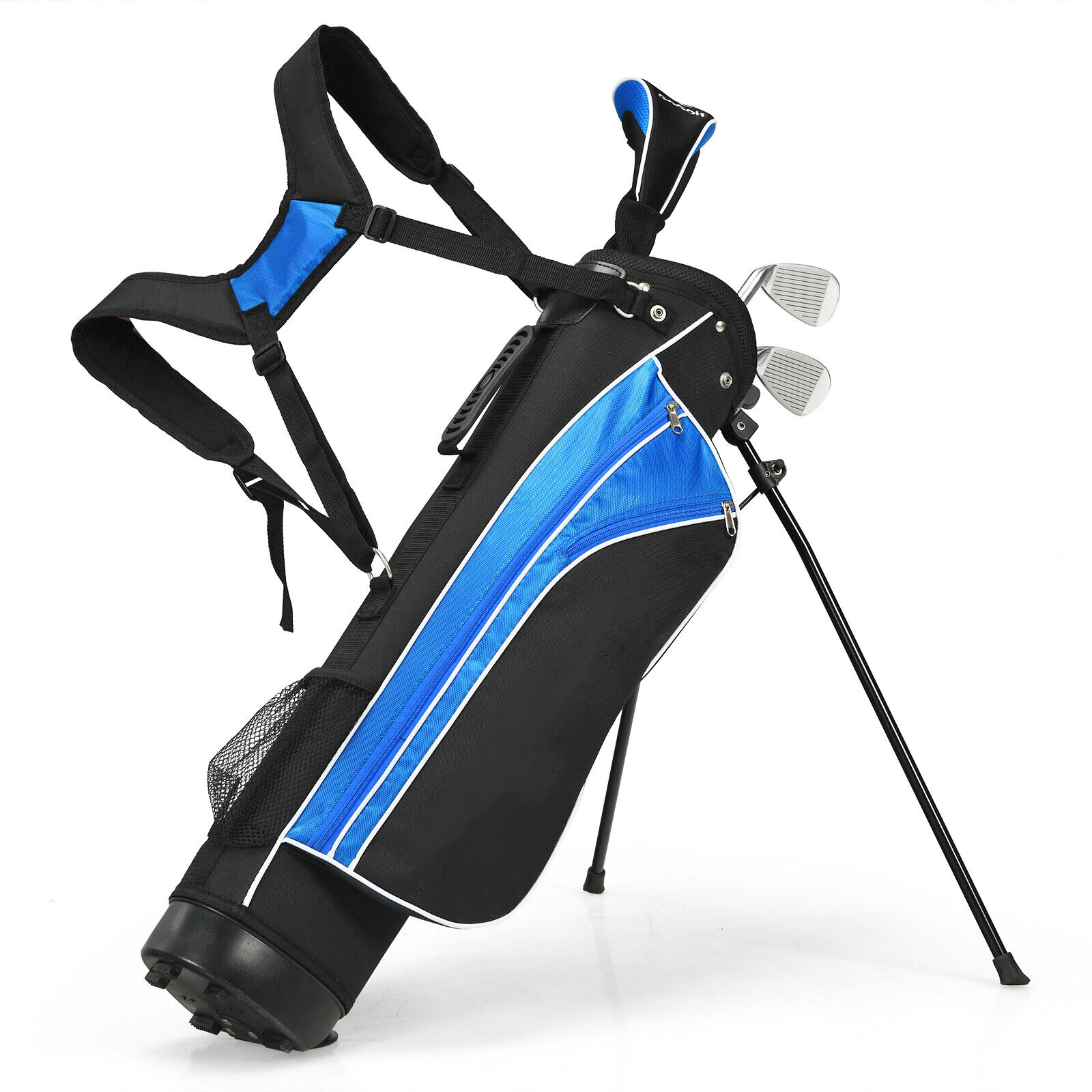 SUGIFT Blue Stand Bag and Headcover Complete Junior Golf Club Set for Ages 11-13