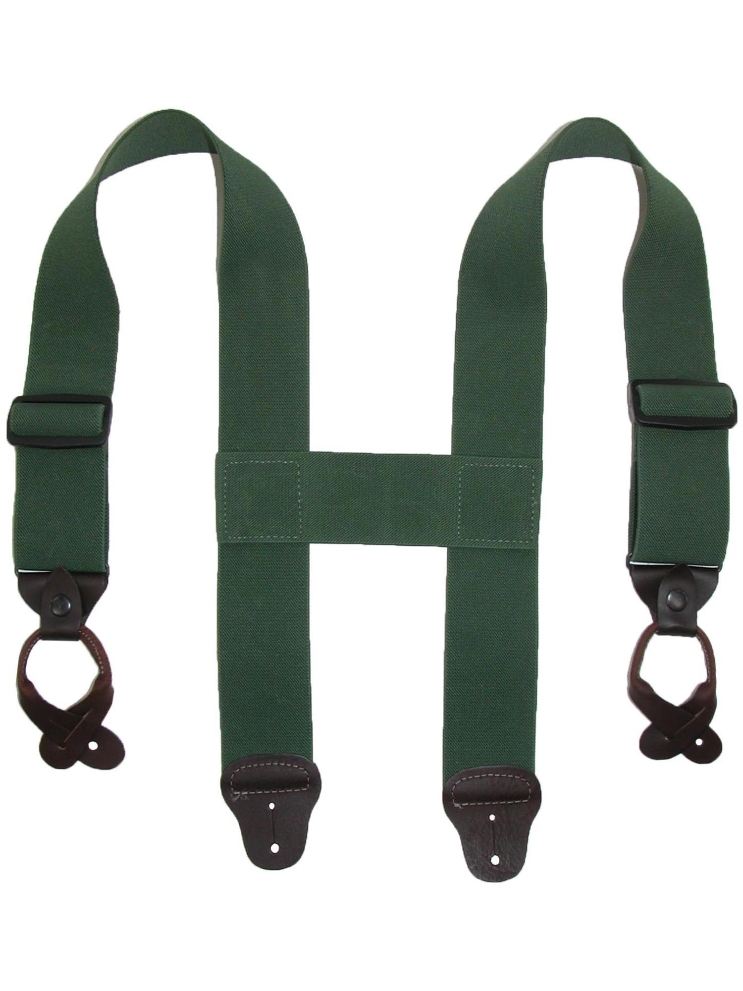 CTM Men's Elastic 2 Inch Wide Button-End Wader Suspenders