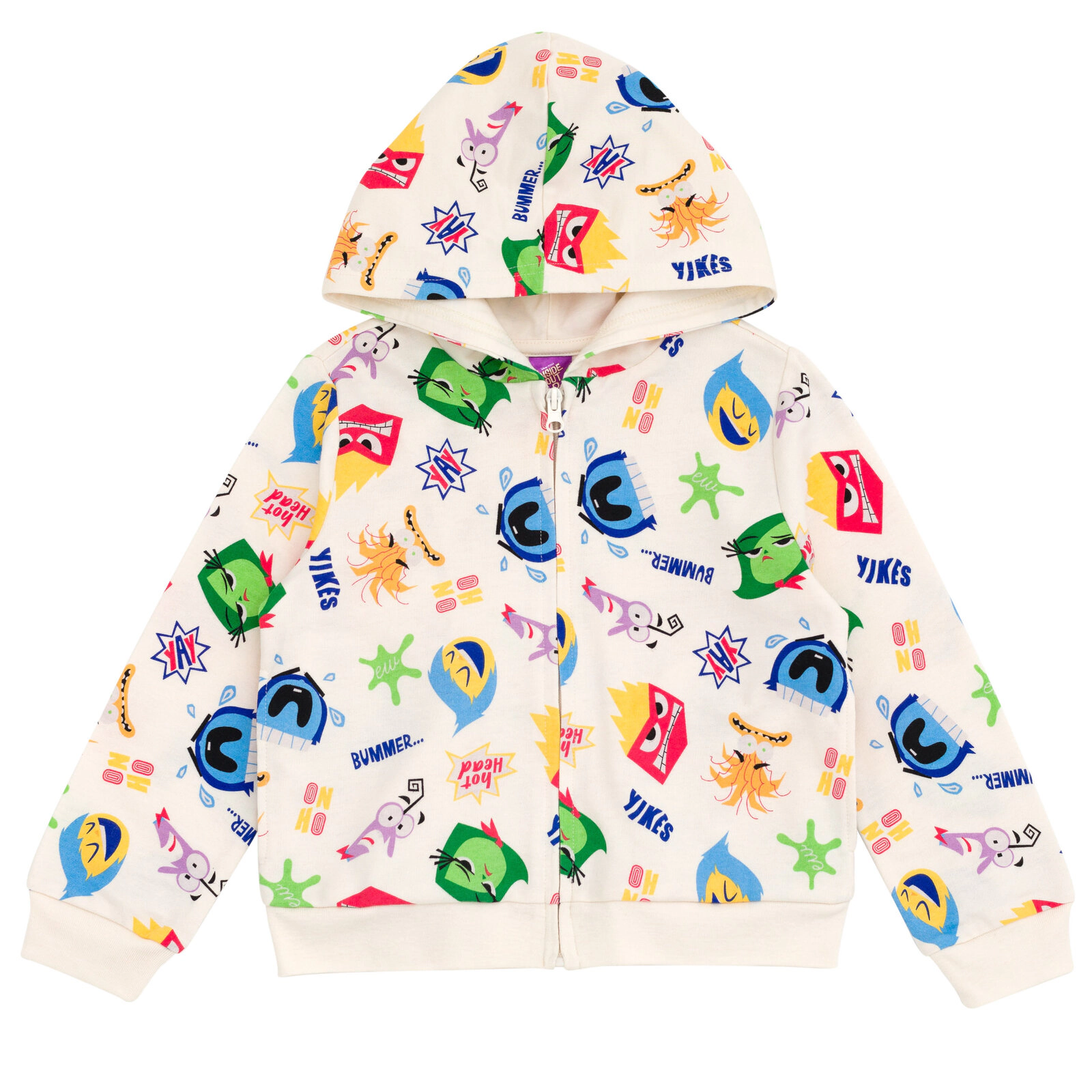 Disney Inside Out Girls' Zip-Up 2-Piece Hoodie and Pants Set