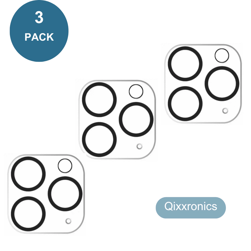 Qixxronics for iPhone 11 Pro Camera Lens Protector Tempered Glass Compatible with iPhone 11 Pro [3-Pack]