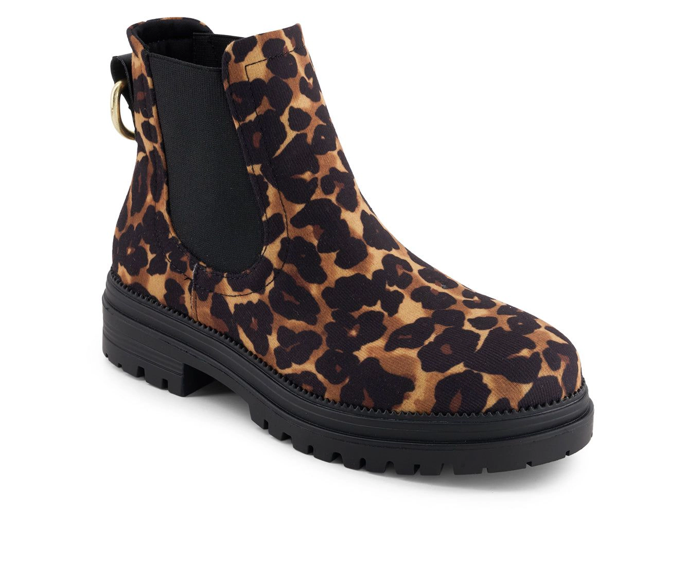 Andrea Womens Animal Print Chelsea Boots