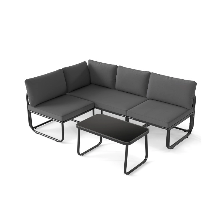Hivvago 4 Pieces Patio Furniture Set With Cushions And Coffee Table