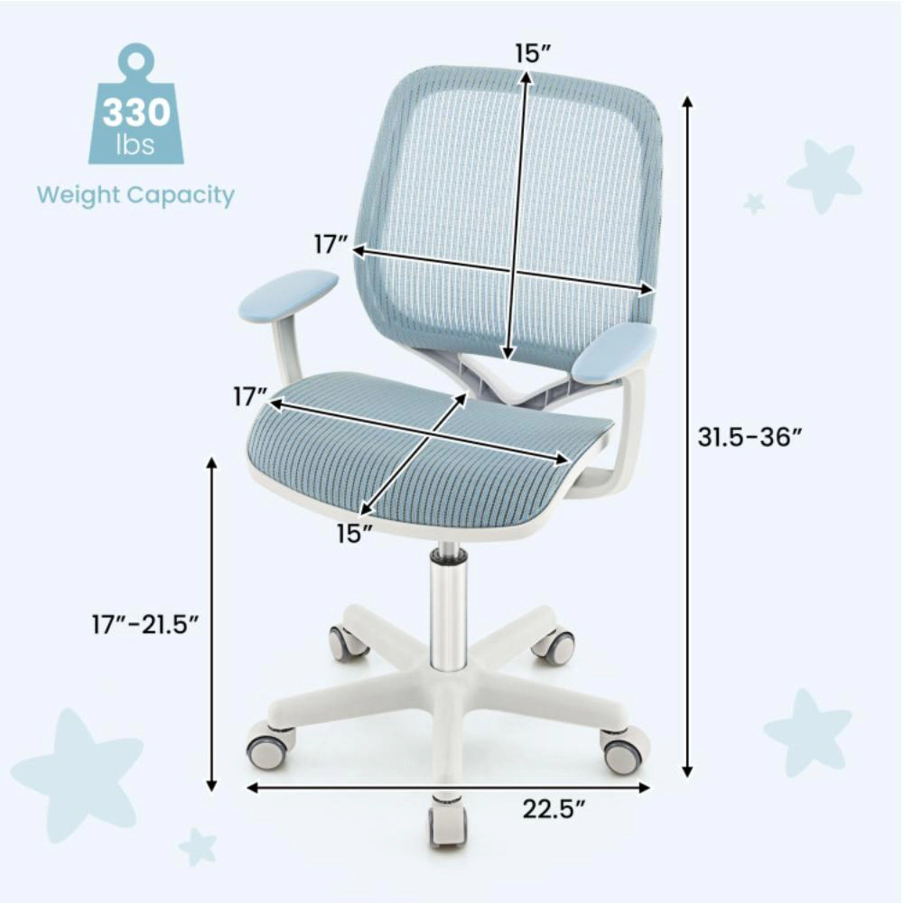 Hivvago Swivel Mesh Children Computer Chair With Adjustable Height