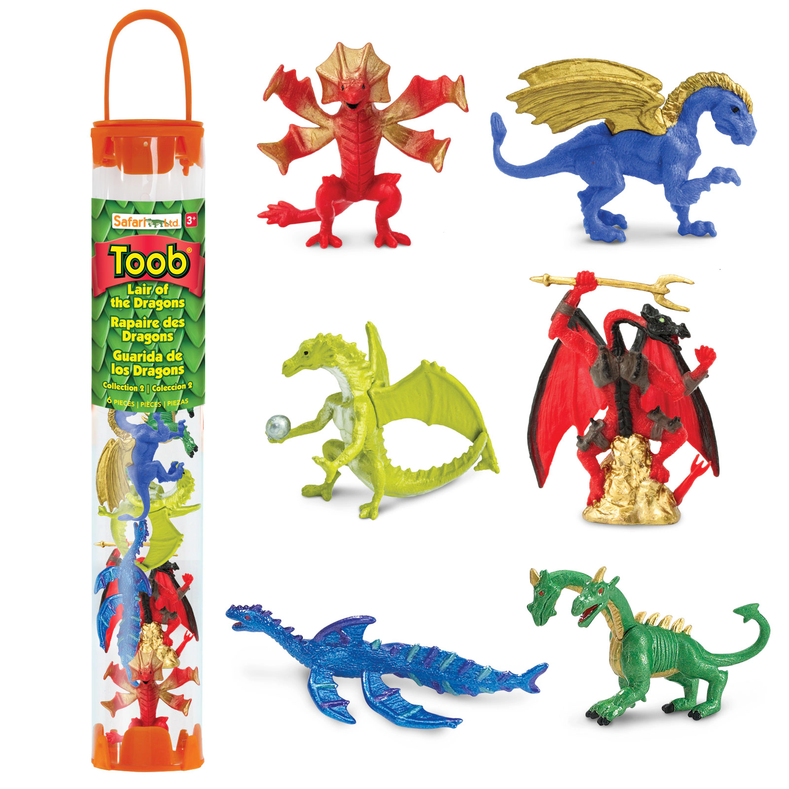 Safari Ltd. - Lair of the Dragons 2 Designer TOOB - contains 6 Mini Figurines