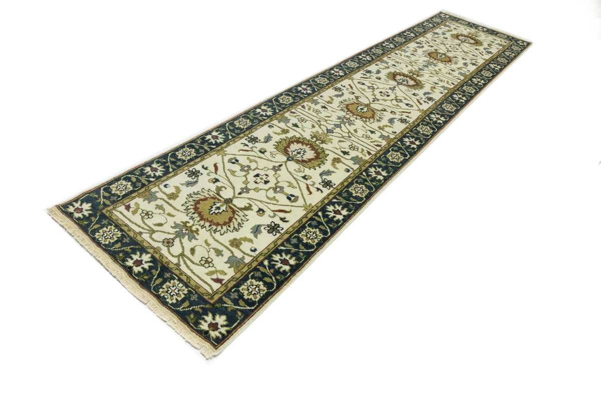 Magic Rugs Cream Floral Osh Chobi 3X13 Peshawar Oriental Runner Rug