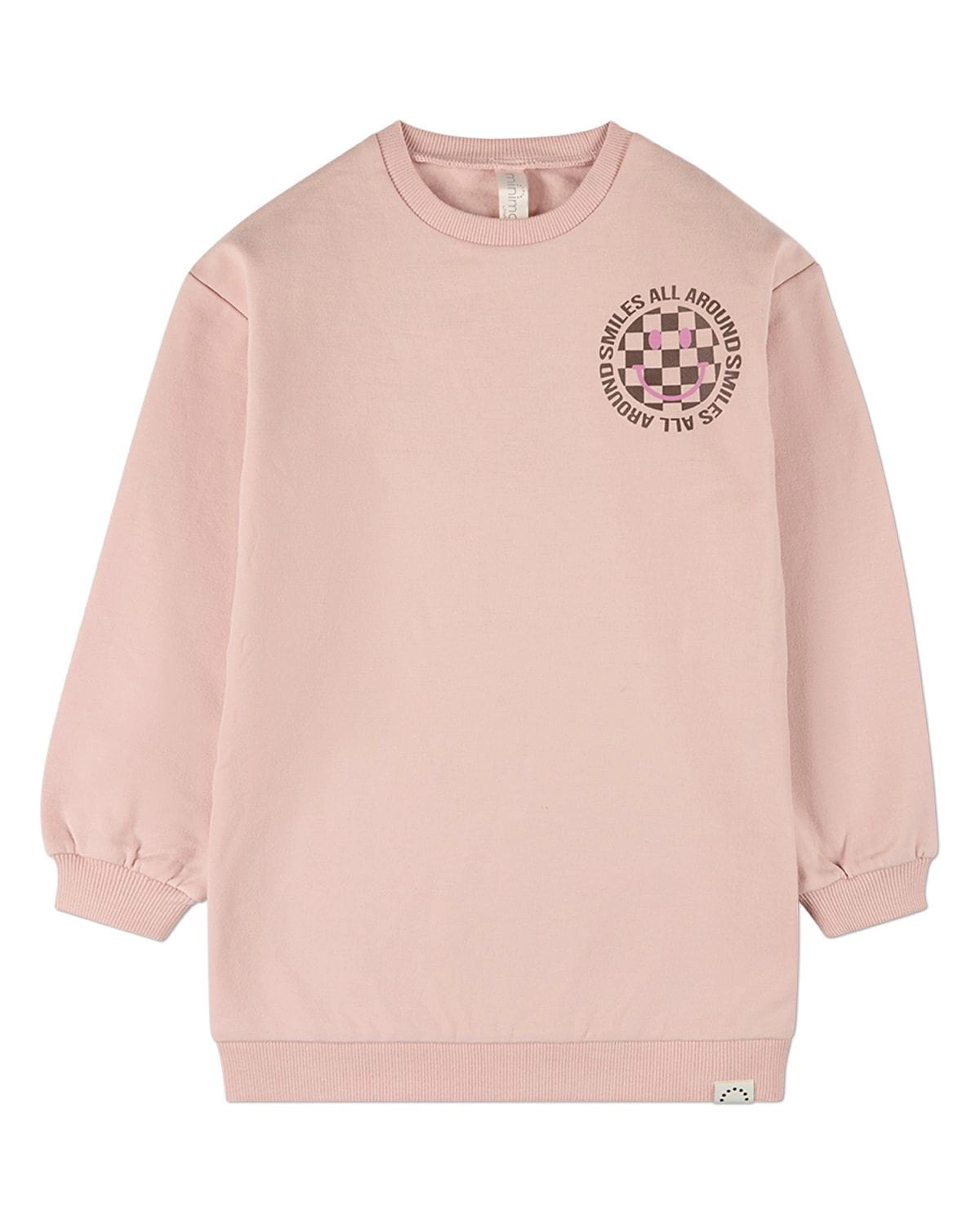 MeMoi Kids Girls "Smiles All Around" Cotton-Rich Fleece Sweatshirt Dress