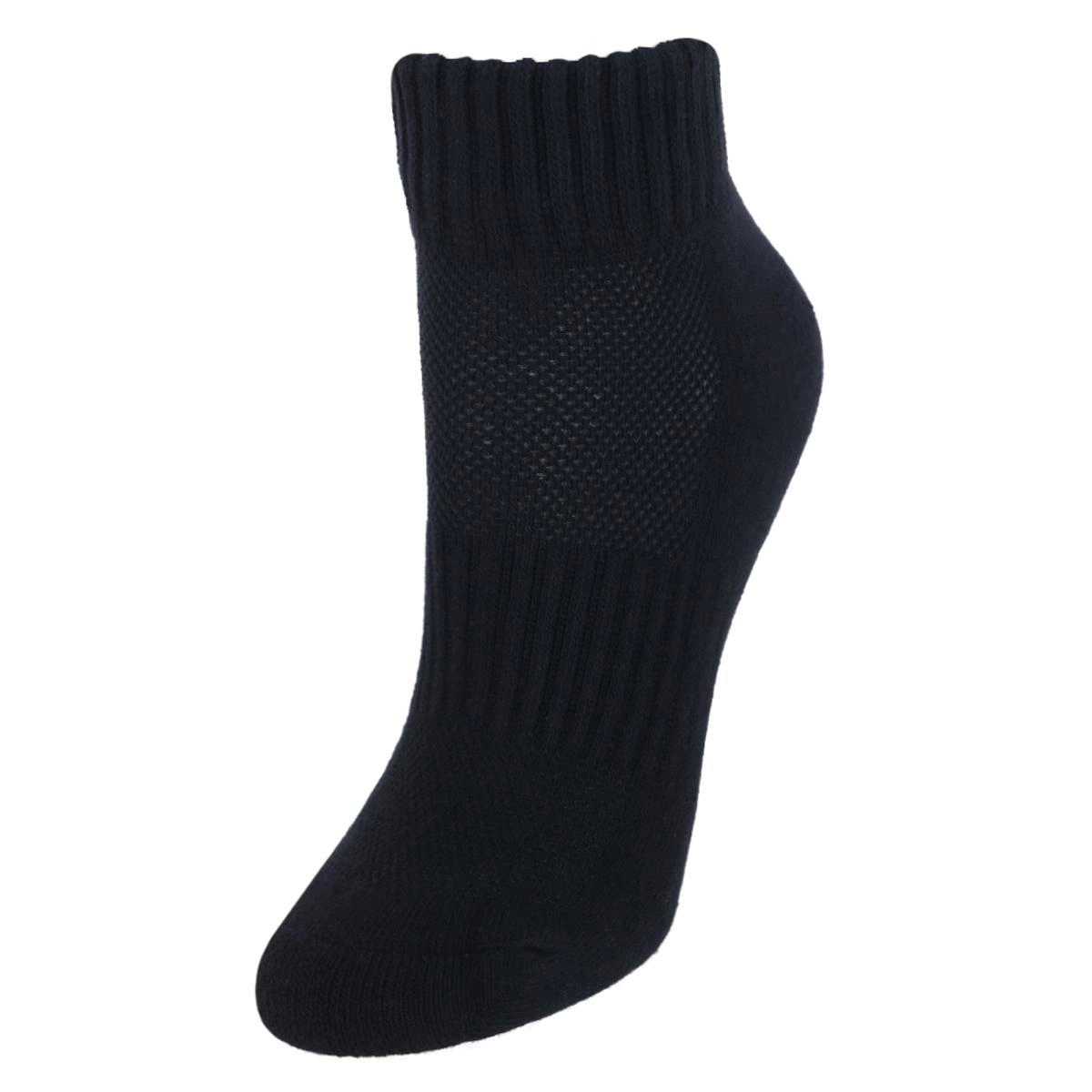 CTM Women's Cotton Blend Arch Support Ankle Sock (Pack of 3)