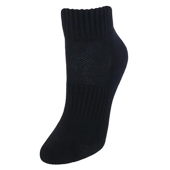 CTM Women's Cotton Blend Arch Support Ankle Sock (Pack of 3)