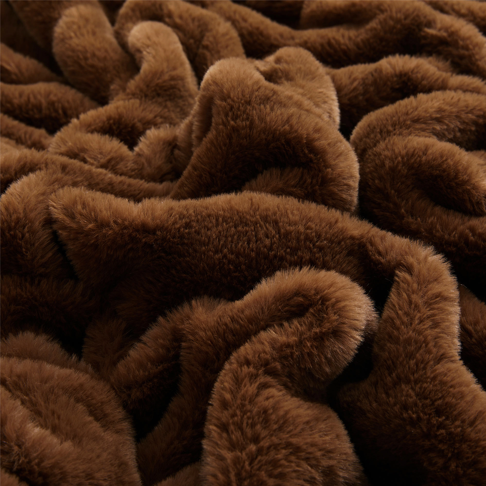 PEACENEST Plush Faux Fur Throw Blanket, 50" x 60"