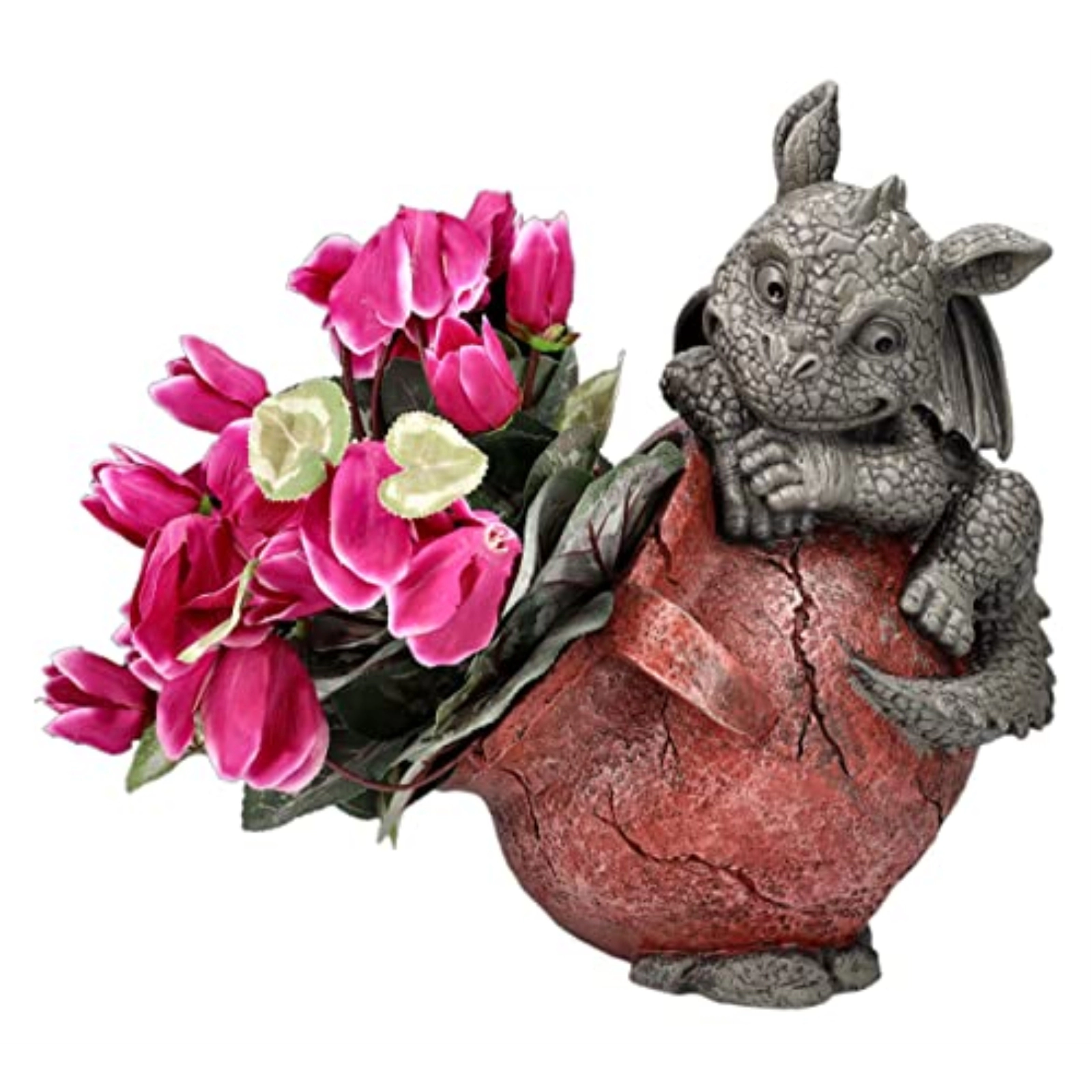 Pacific Giftware Playful Garden Dragon Planter Garden Display Decorative Accent Resin Sculpture 13.25 inches