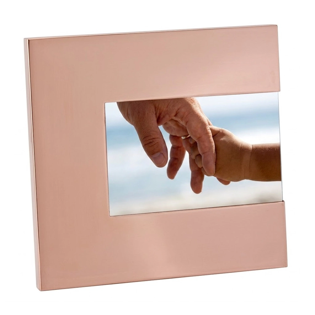 Jiallo 3 Sided Frame 6x4 Shiny Copper Finish, Alum