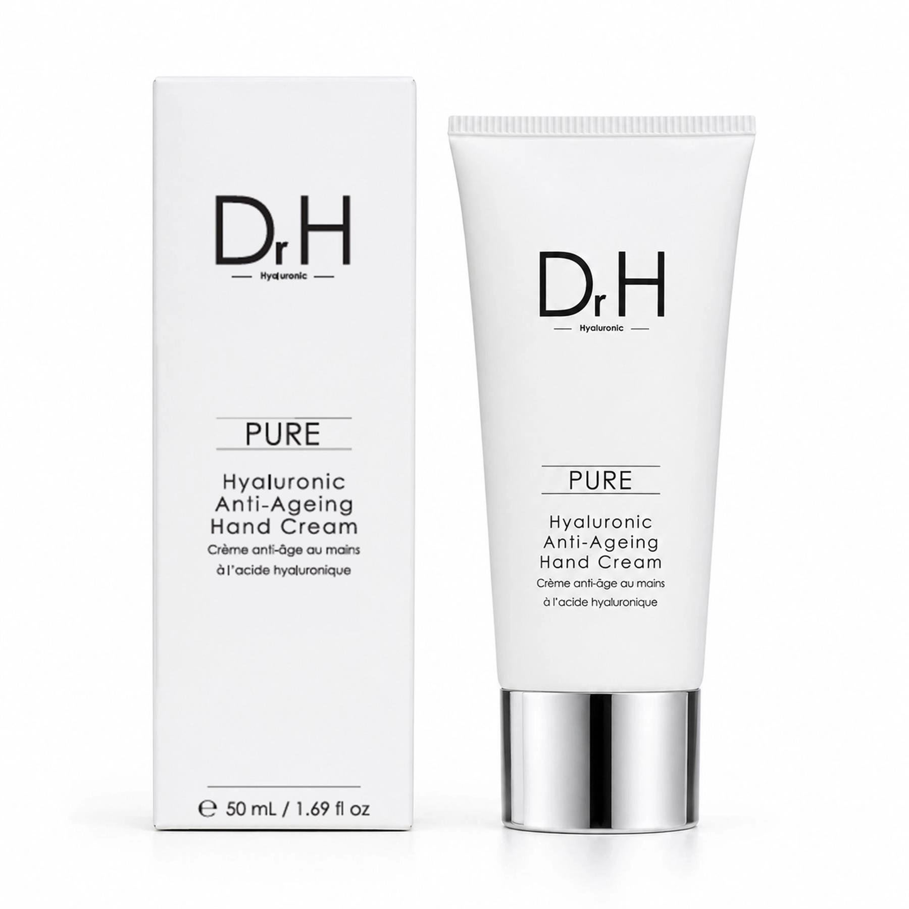 skinChemists Dr H Hyaluronic Acid Hand Cream 50ml - Hydrating Anti-Ageing Treatment for Dryness, Fine Lines & Wrinkles