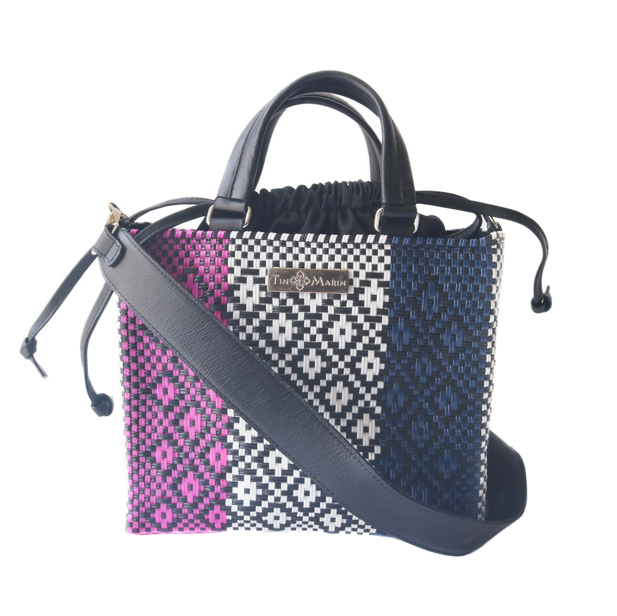 Tin Marin Bloom Woven Crossbody Drawstring Bag