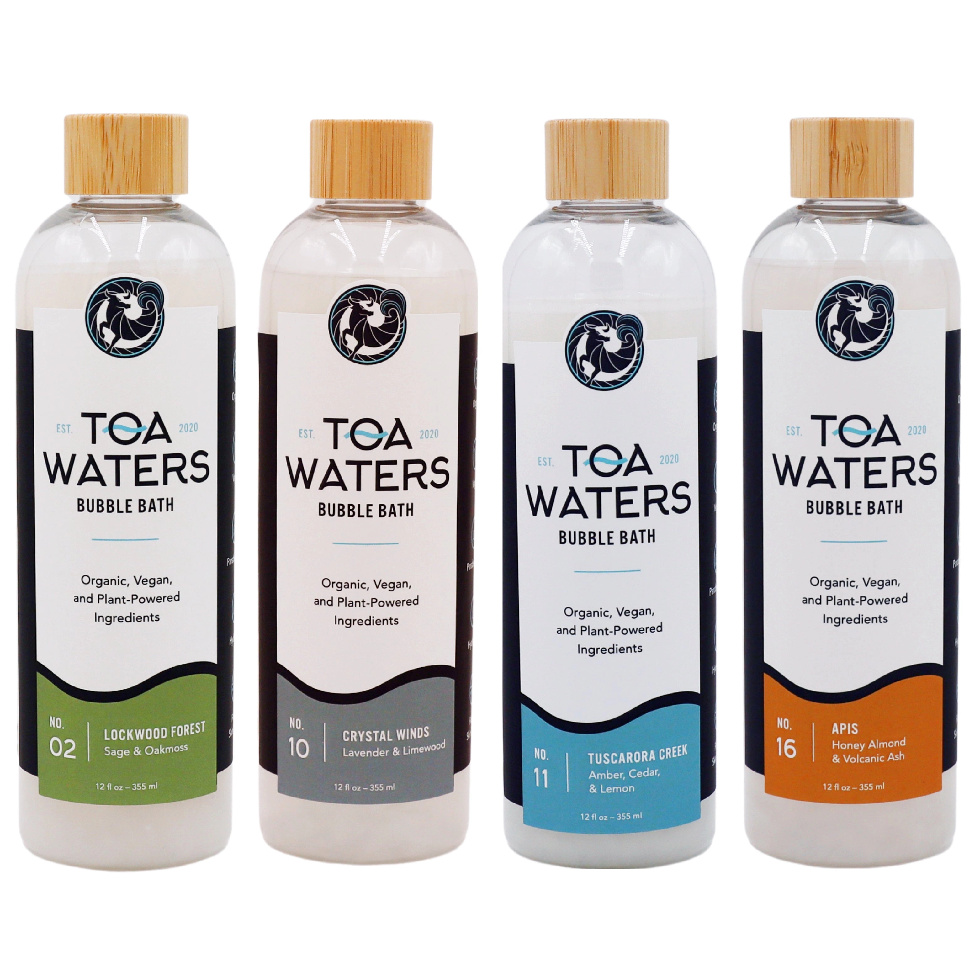 TOA Waters Unisex Bubble Bath Series - Elemental - 4 Pack
