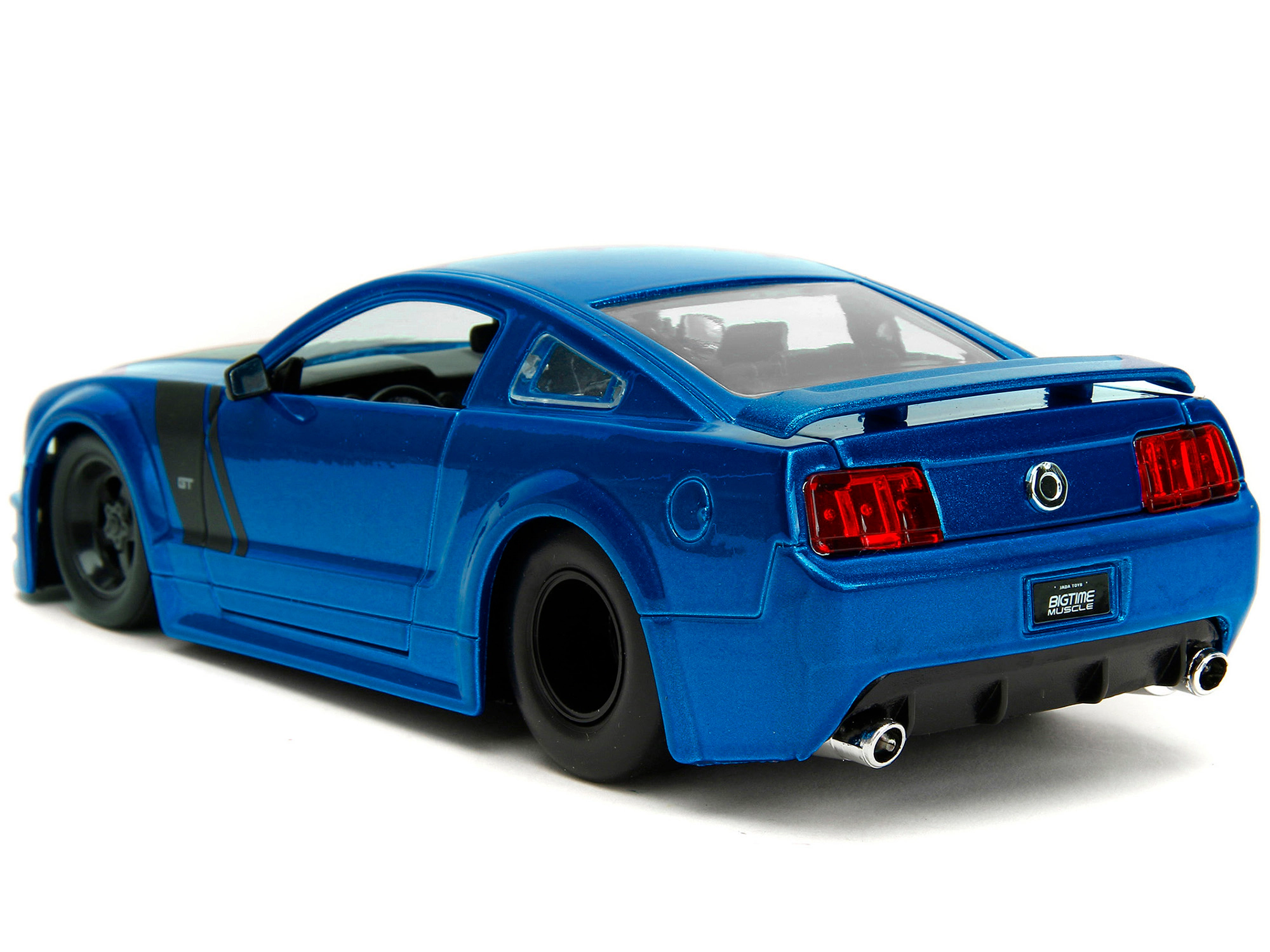 Jada 2006 Ford Mustang GT Blue Metallic with Matt Black Hood and Stripes "Bigtime Muscle" Series 1/24 Diecast