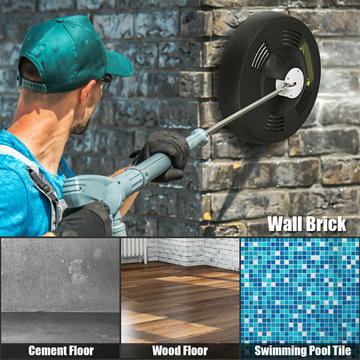 LJG 3000psi 16 Inch Pressure Washer Surface Cleaner Attachment