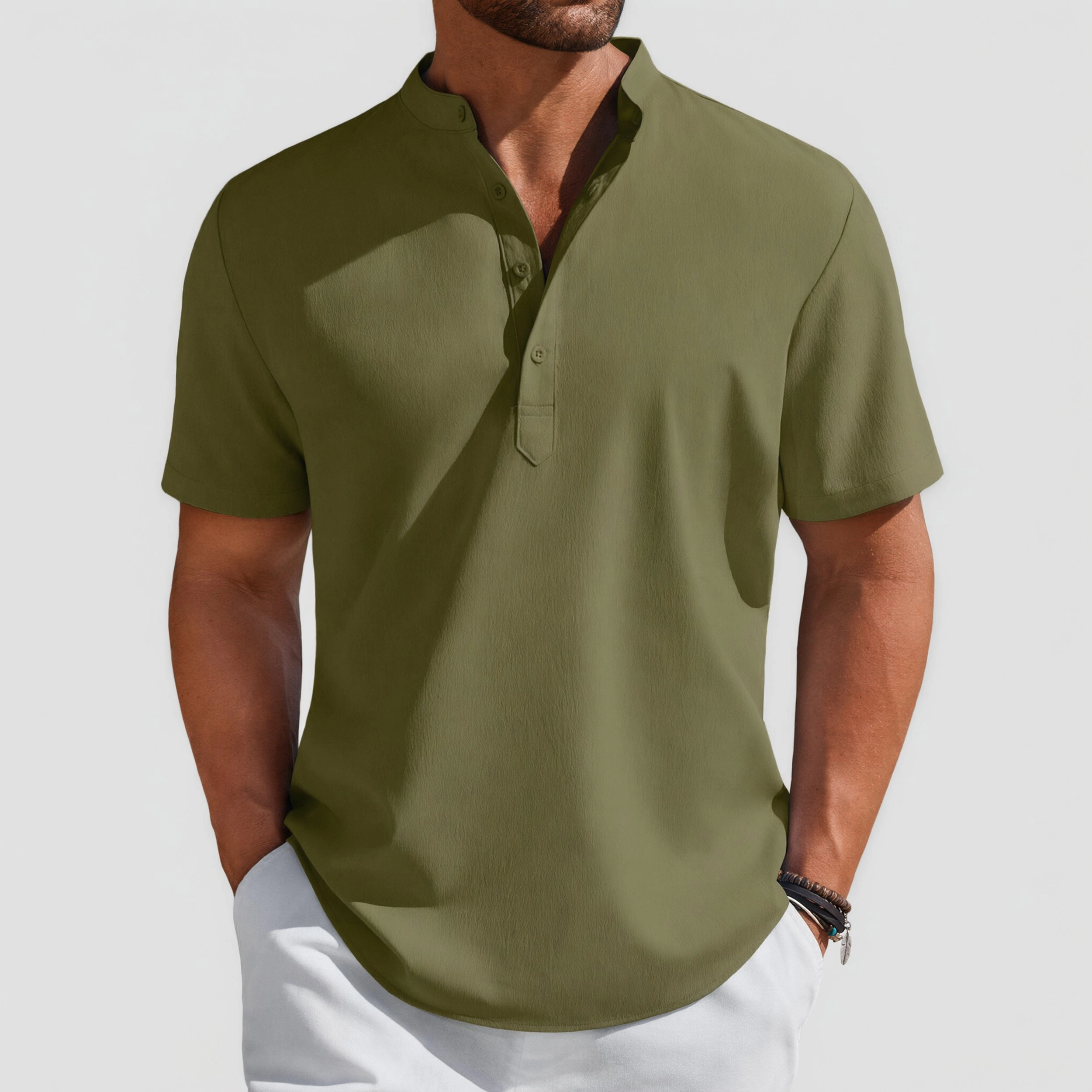 COOFANDY Men's Regular Fit Short Sleeve Henley Shirt