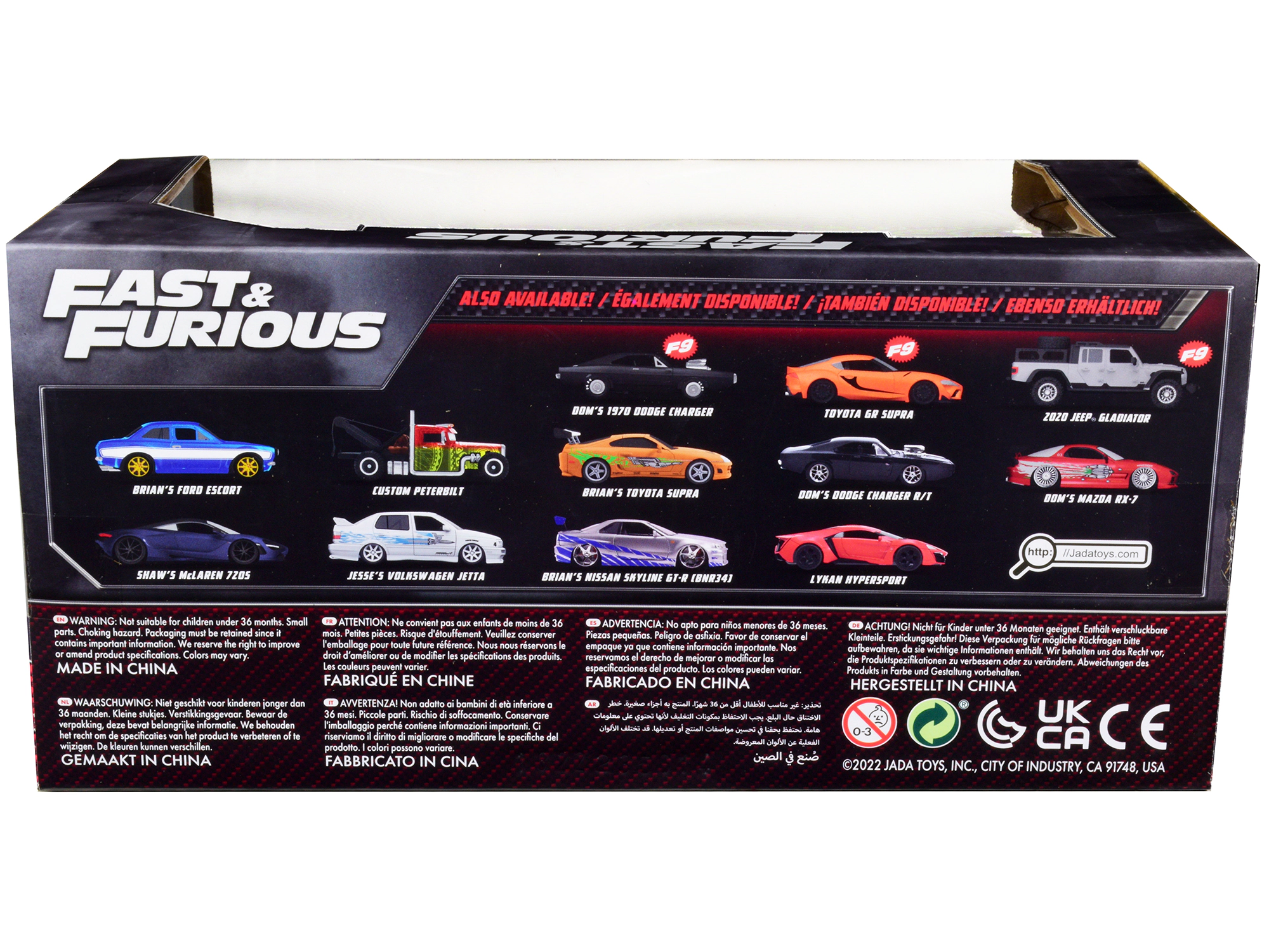 Jada Brian's Toyota Supra Orange with Graphics "Fast & Furious" Movie 1/24 Diecast Model Car by Jada