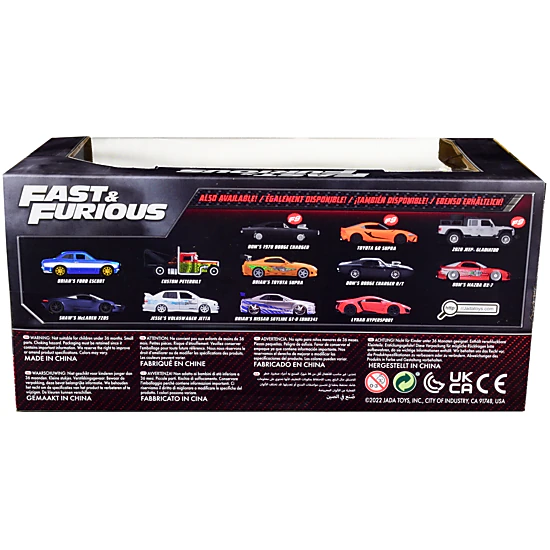 Jada Brian's Toyota Supra Orange with Graphics "Fast & Furious" Movie 1/24 Diecast Model Car by Jada