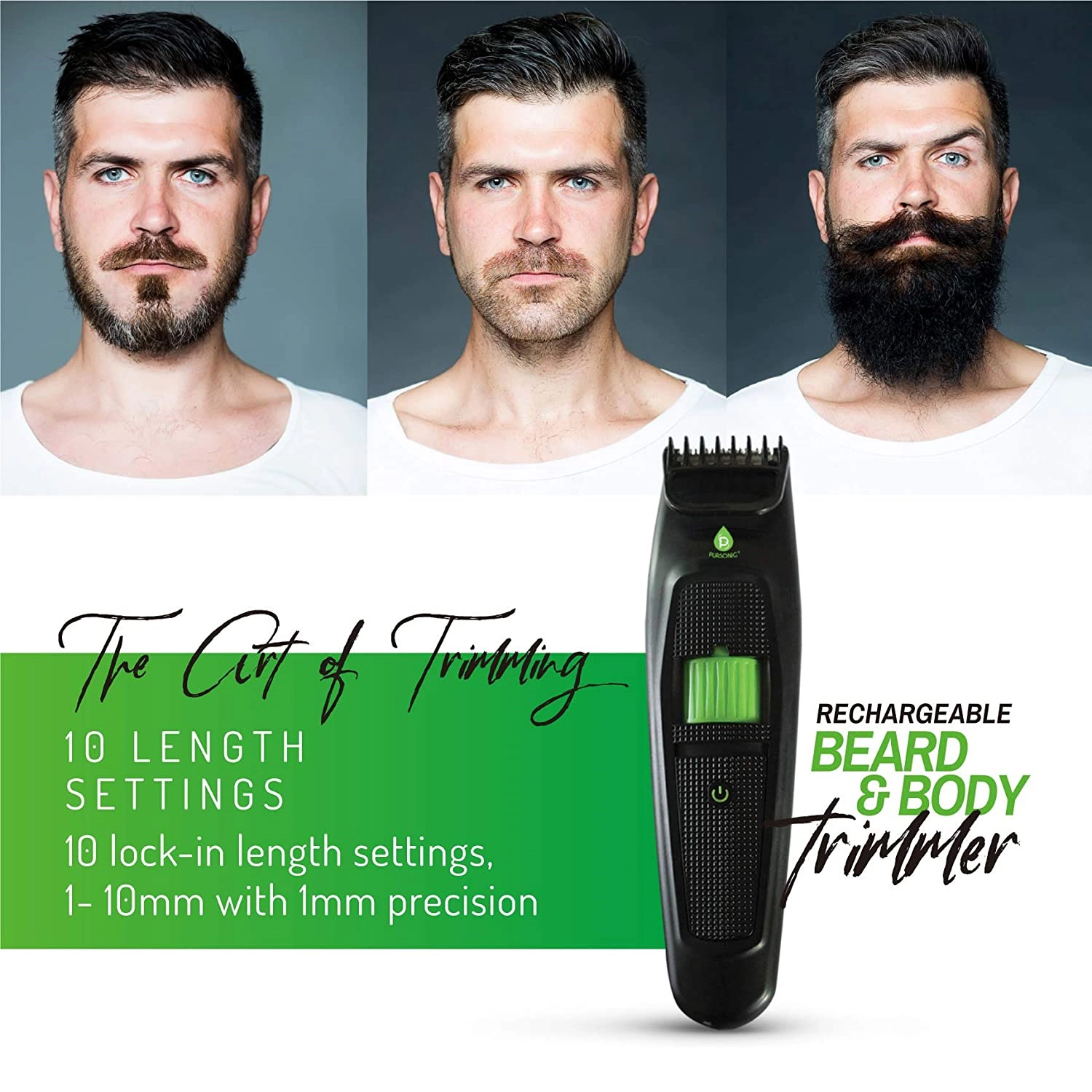 Pursonic Men's Grooming Essentials Bundle Shaving Kit & Beard & Body Trimmer