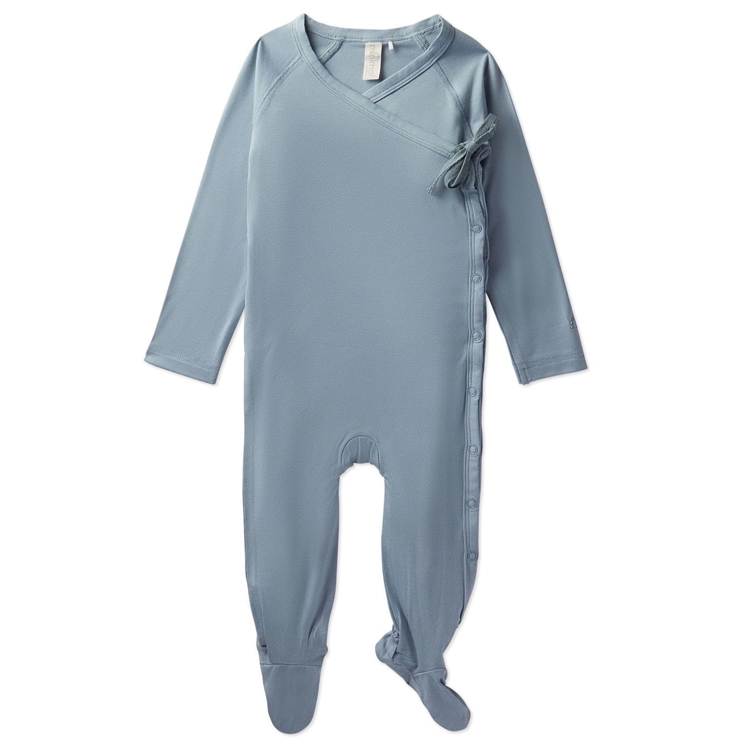 MeMoi Baby and Toddler Crossover-Neckline Stretch Modal Footie