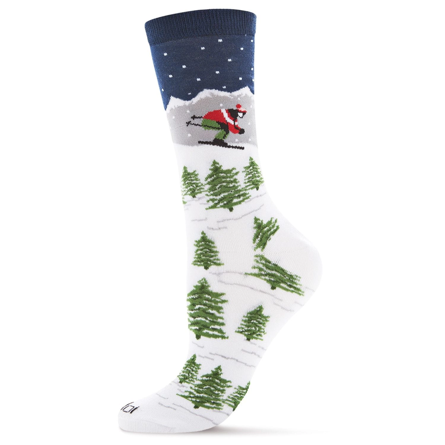 MeMoi Women's Winter Wonderland Holiday Bamboo Blend Crew Socks