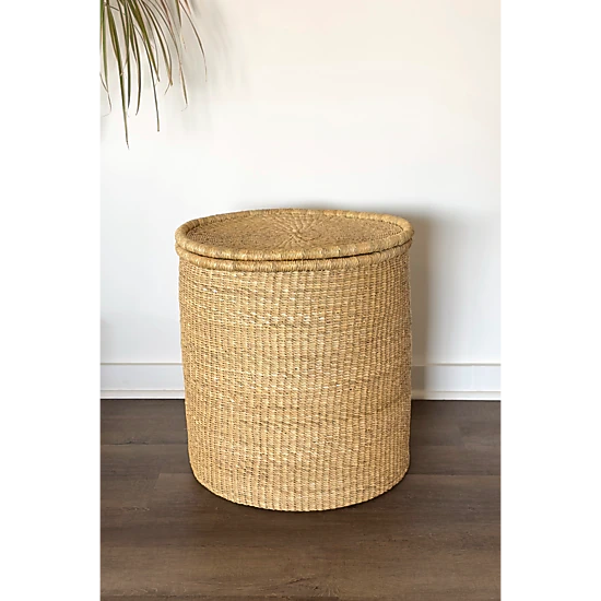 Mbare Handwoven Hamper with Lid, Color: Natural - JCPenney