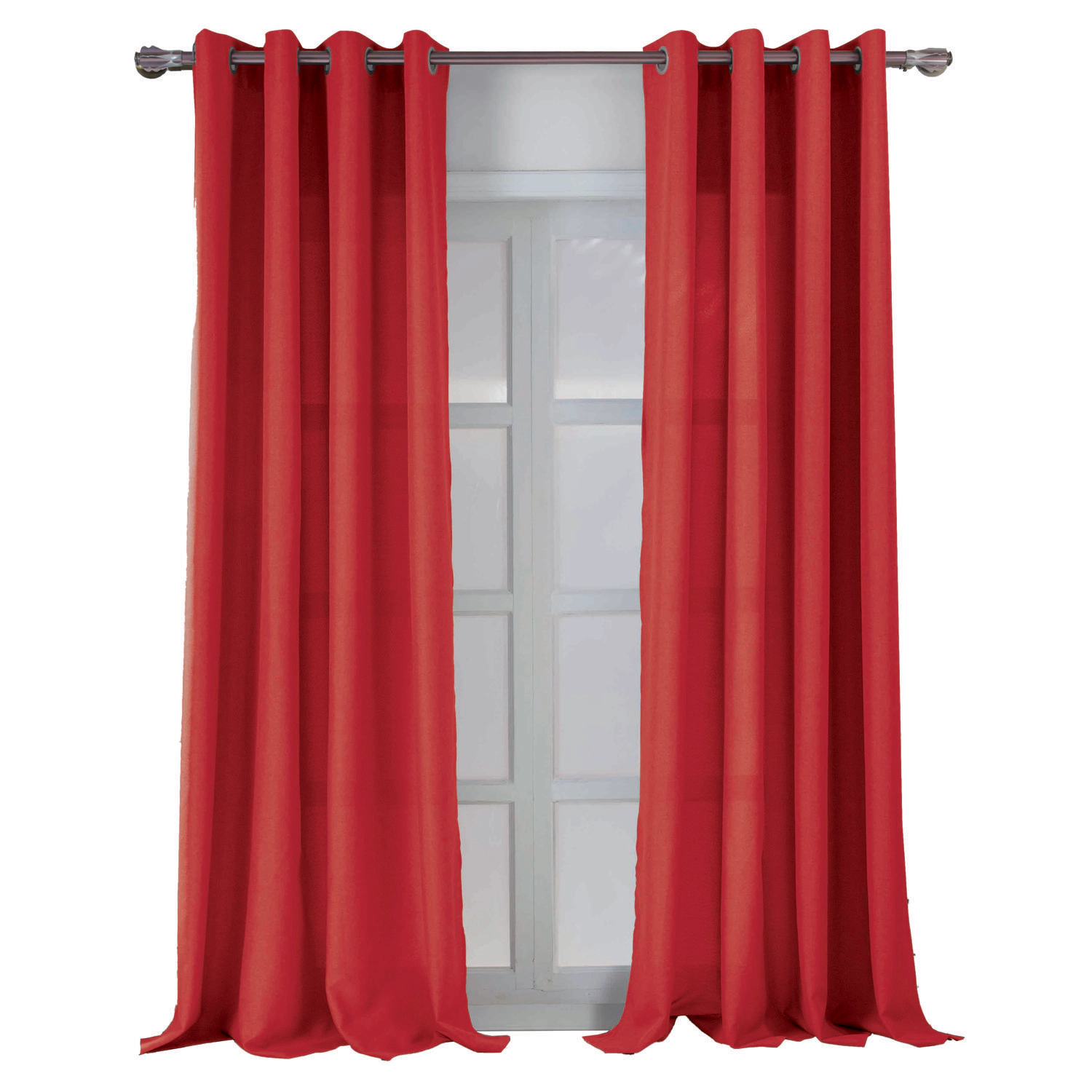 RT Designers Collection Cole Textured Grommet Room Darkening Curtain Panel 54" x 95" Red