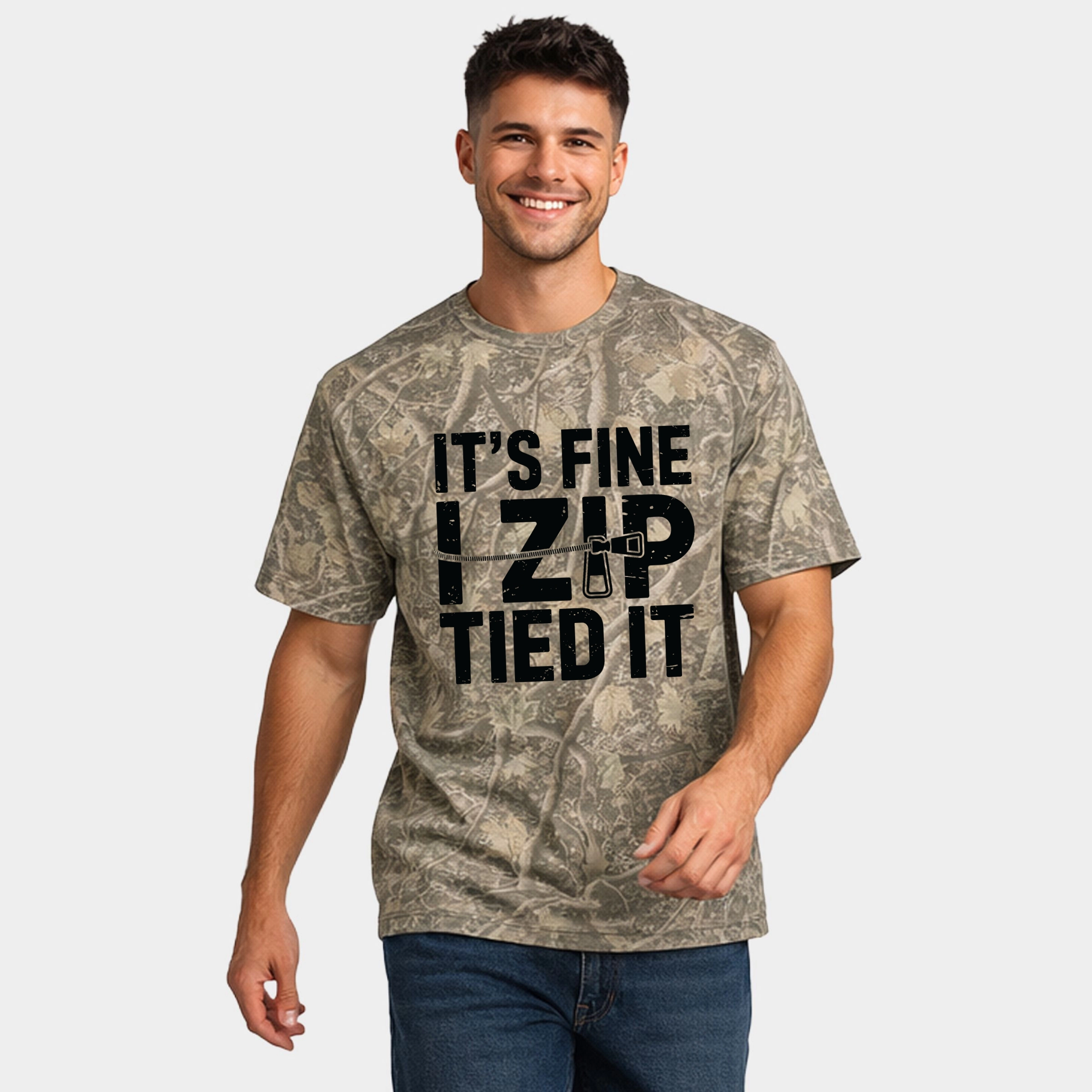 Simply Sage Market - It's Fine I Zip Tied It Men's Heavyweight Crew