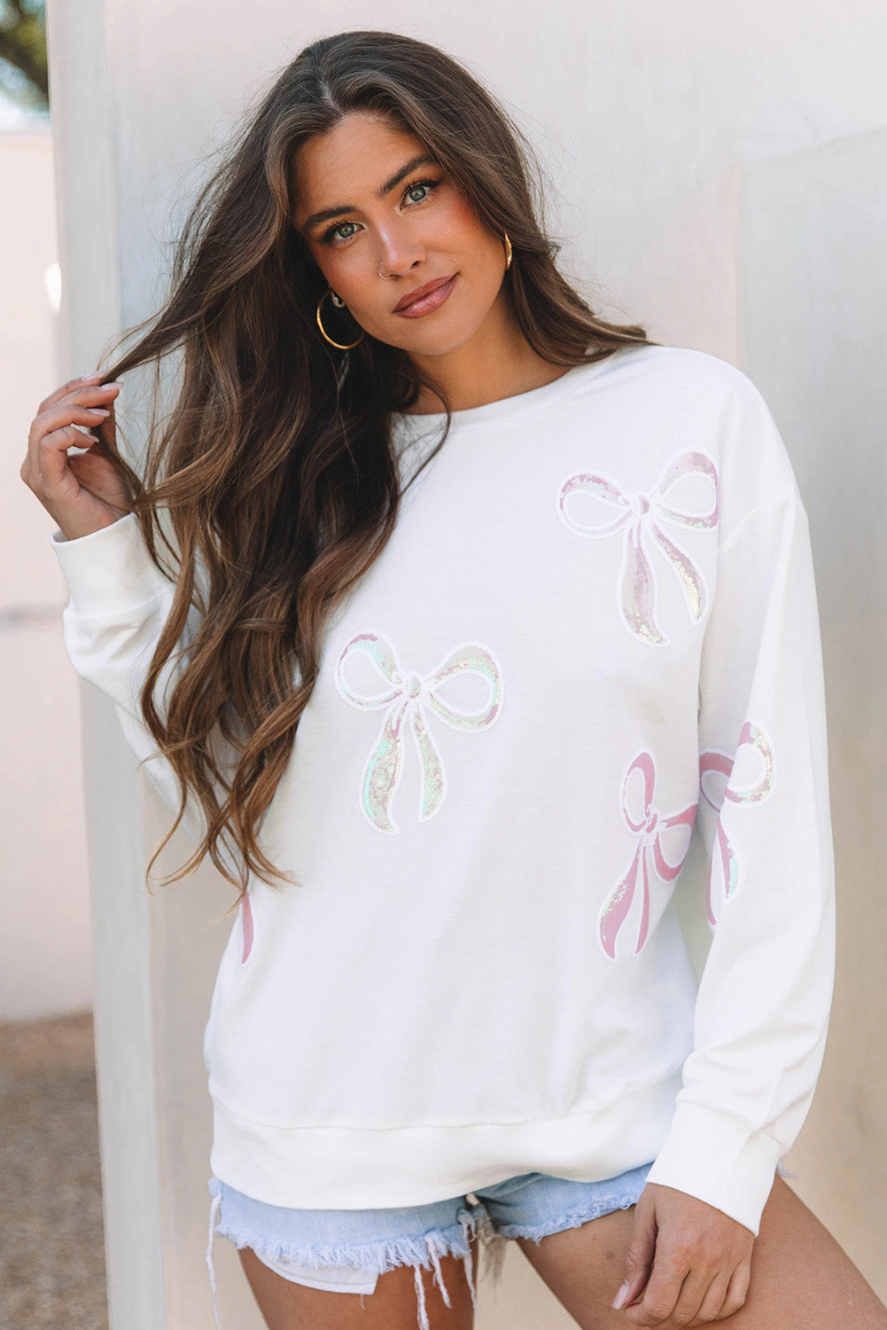 Threaded Pear Women's Saratris Drop Shoulder Oversized Sweatshirt