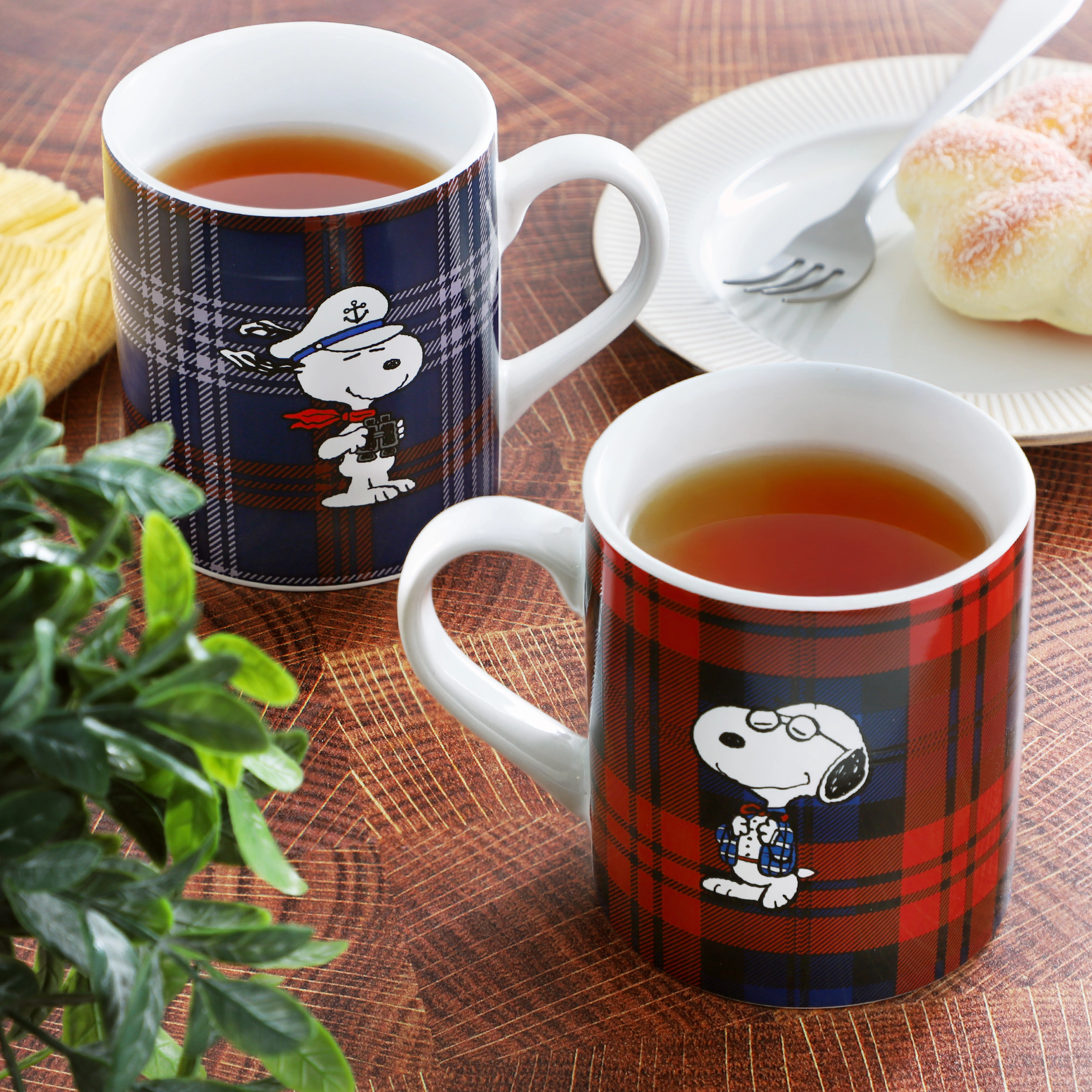 Peanuts Midcentury Cool 4 Piece 19 Ounce Stoneware Assorted Mug Set