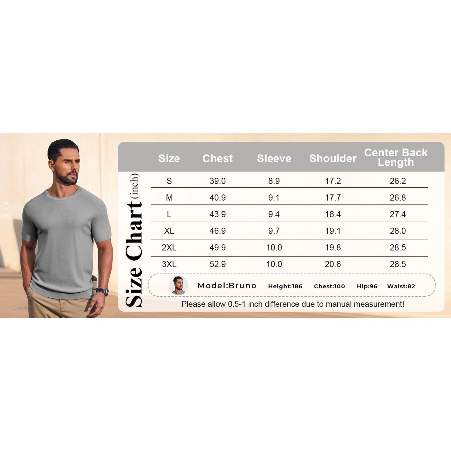 COOFANDY Mens  Casual Short Sleeve Crew Neck Textured Ribbed Hem Solid Tee