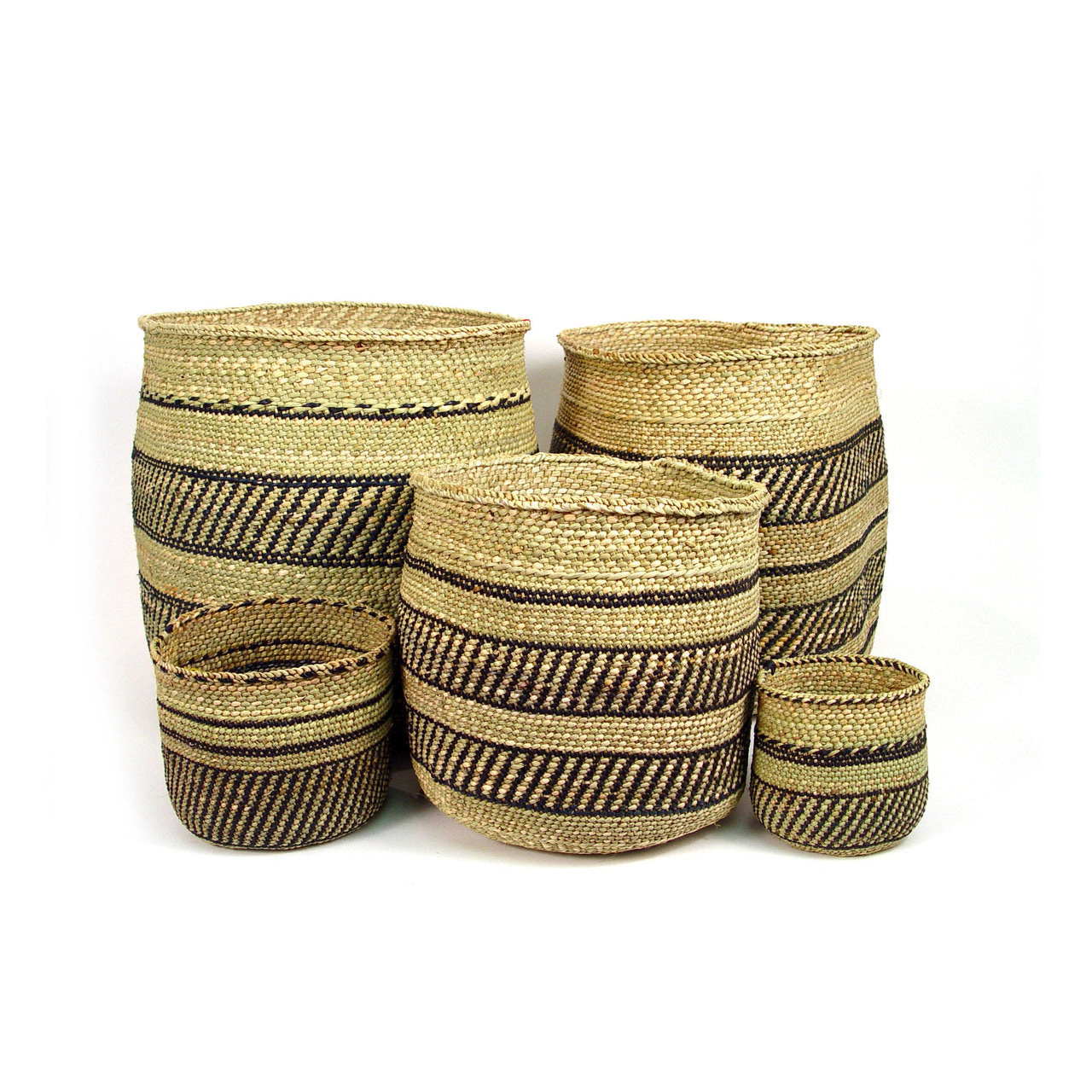 Mbare Iringa Woven Basket with Stripe