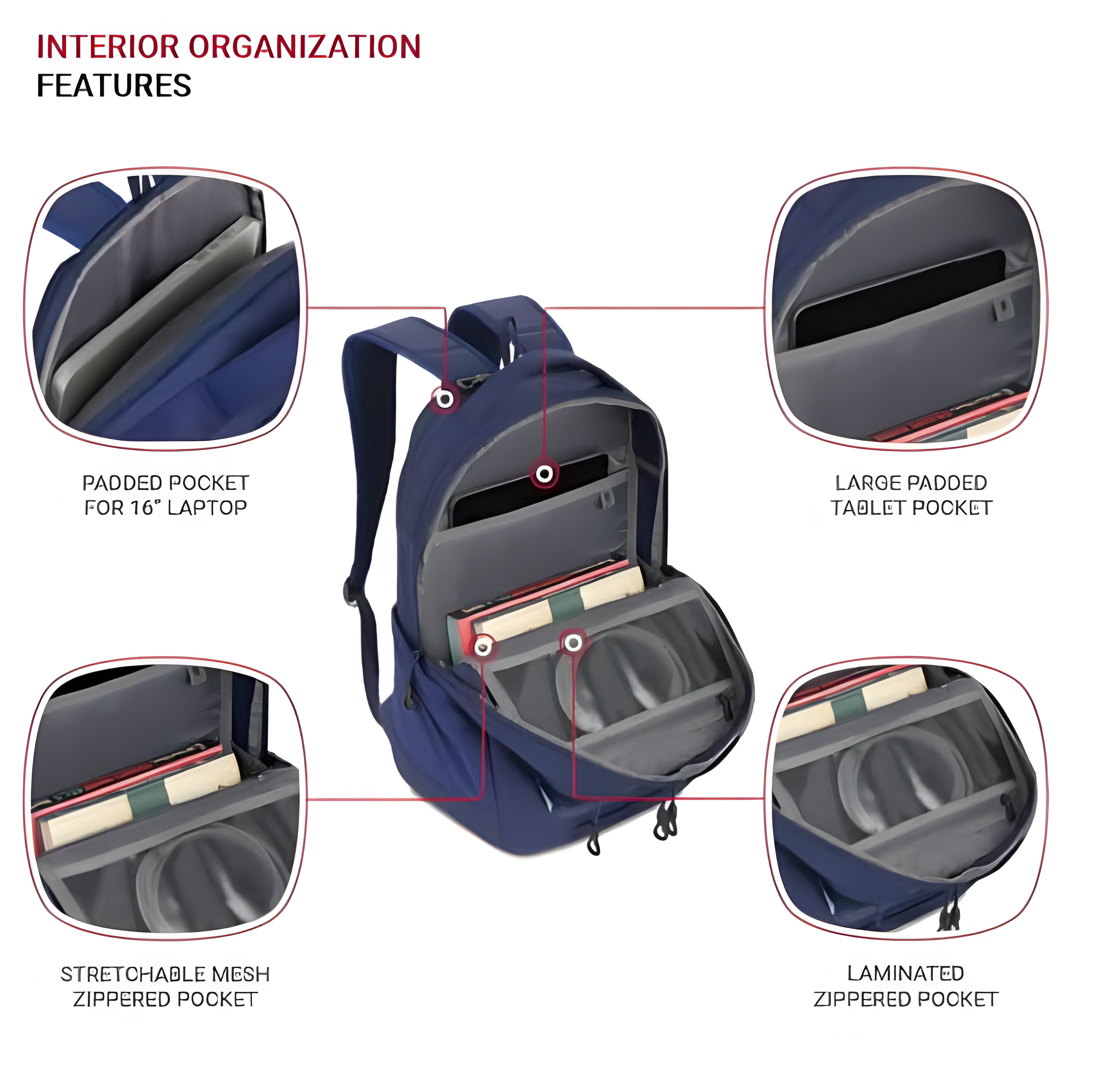SWISSGEAR Shield Laptop Backpack – Navy (18.5" x 12" x 6")