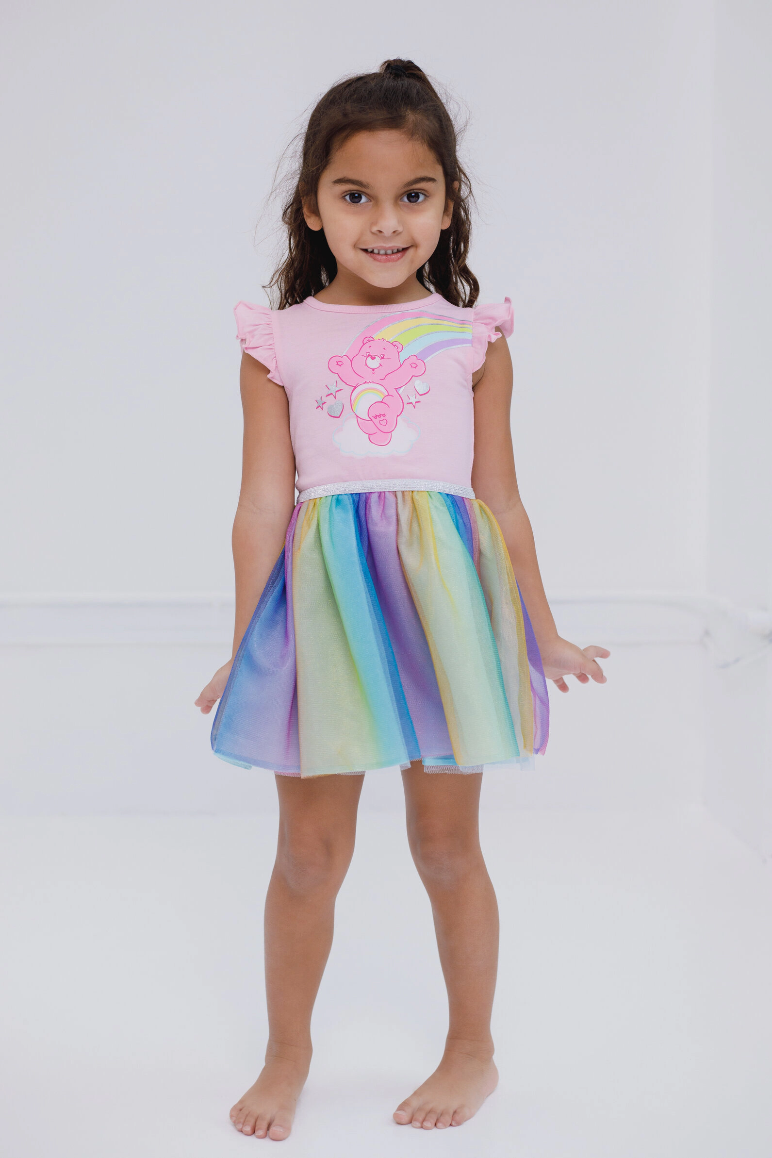 Care Bears Cheer Bear Girls' Sleeveless Tutu Dress