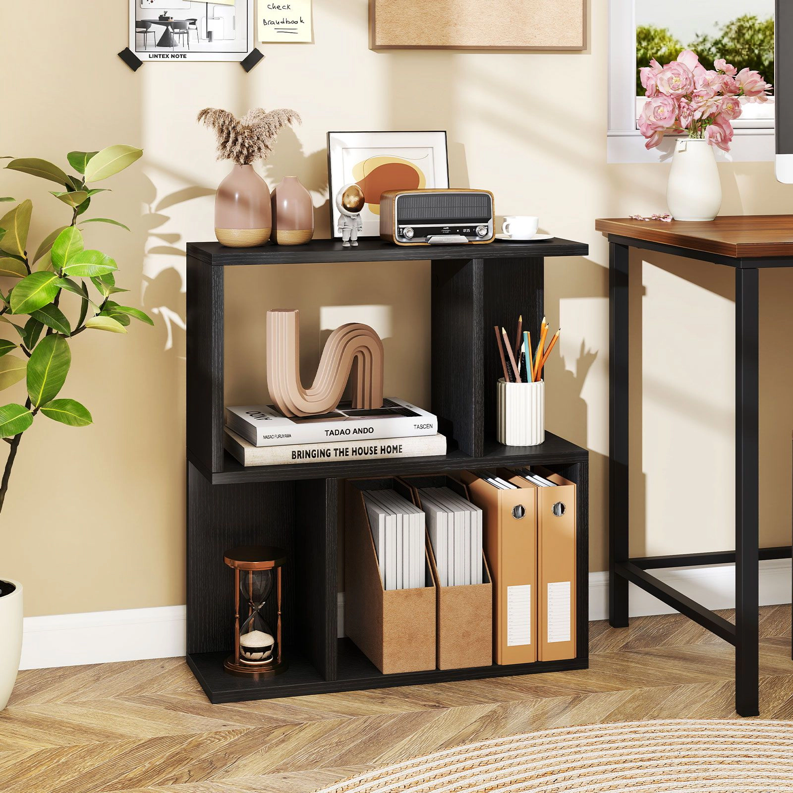 SlickBlue 3 Tier Bookshelf Open Storage Bookcase Freestanding Display Shelf