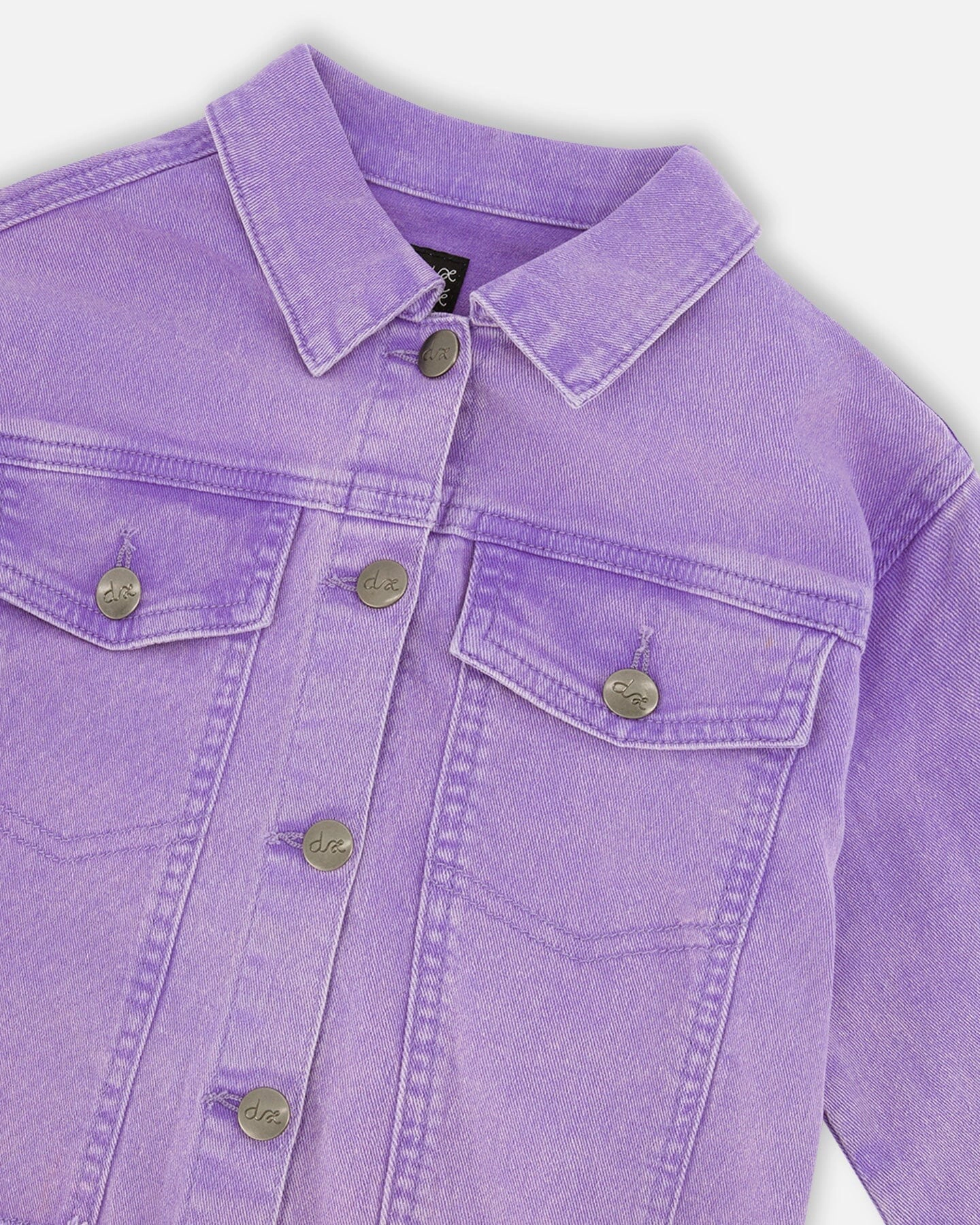 Deux par Girls Denim Jacket with Embroidery