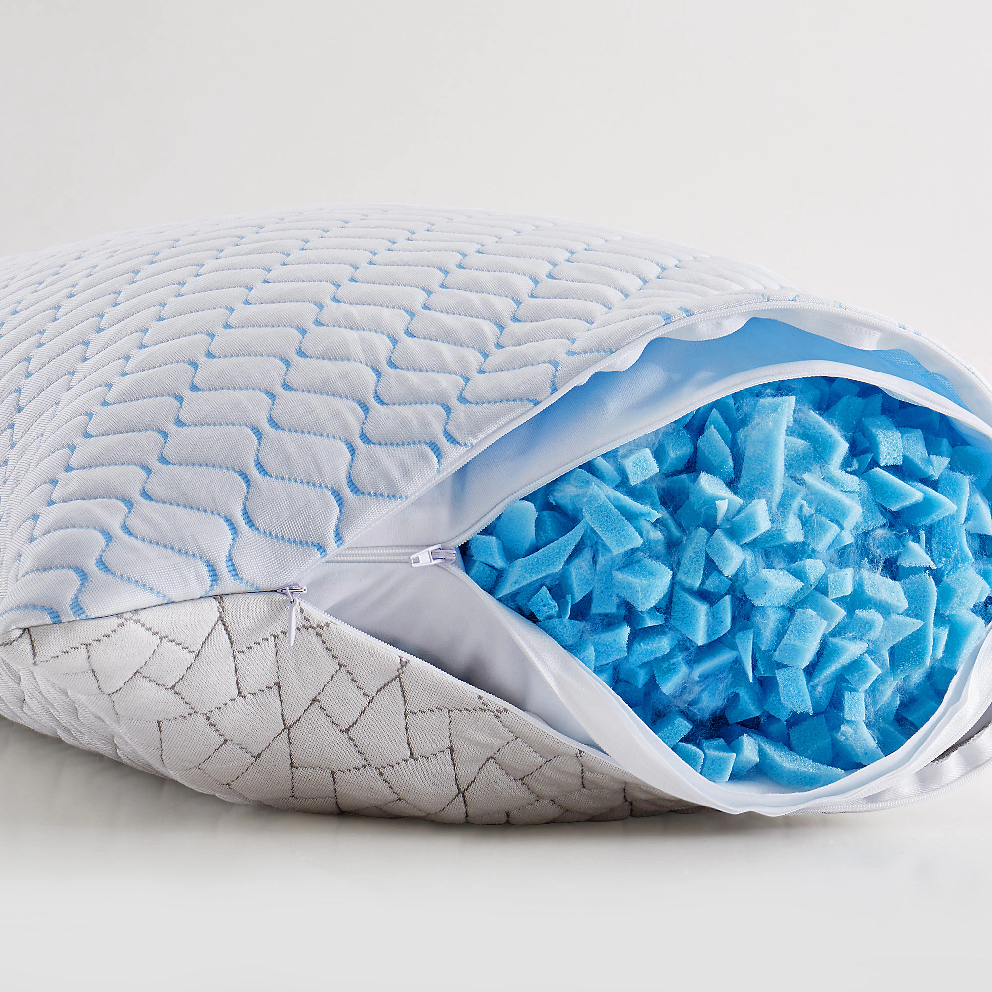 Unikome Adjustable Cooling Pillow with Ice Silk Cover, Shredded Memory Foam Sleep Pillow