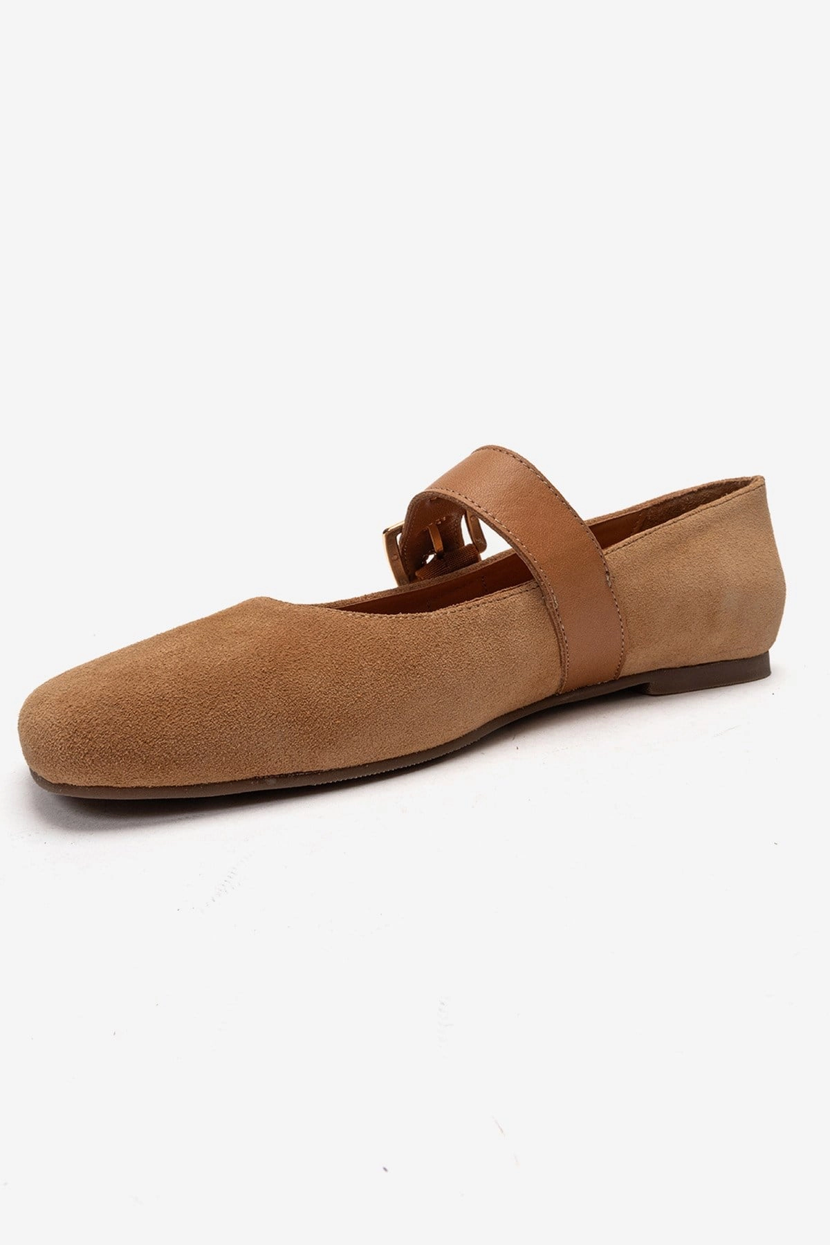 Forever & Always Womens Jonas Leather Ballet Flat