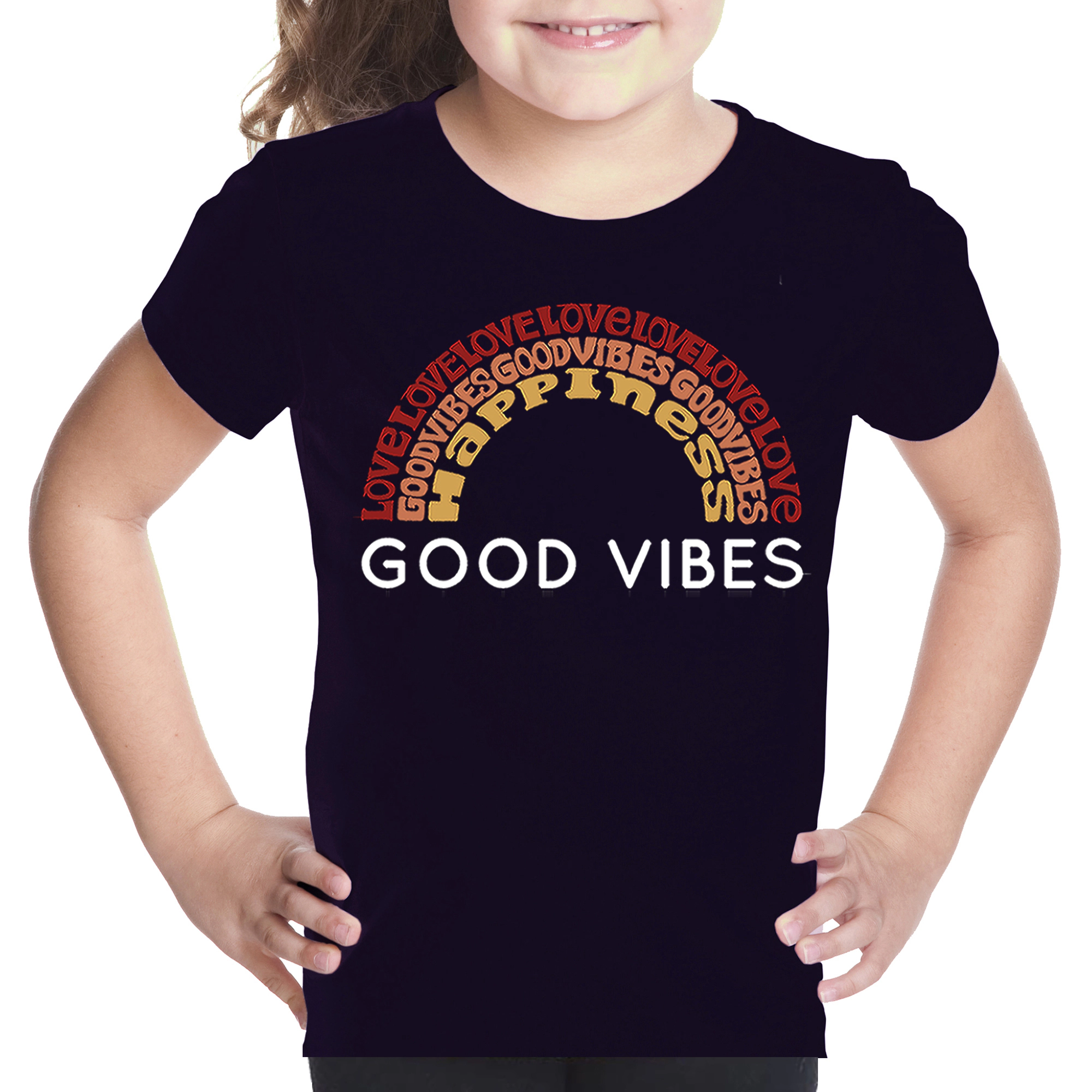LA Pop Art Girls Word T-Shirt - Good Vibes