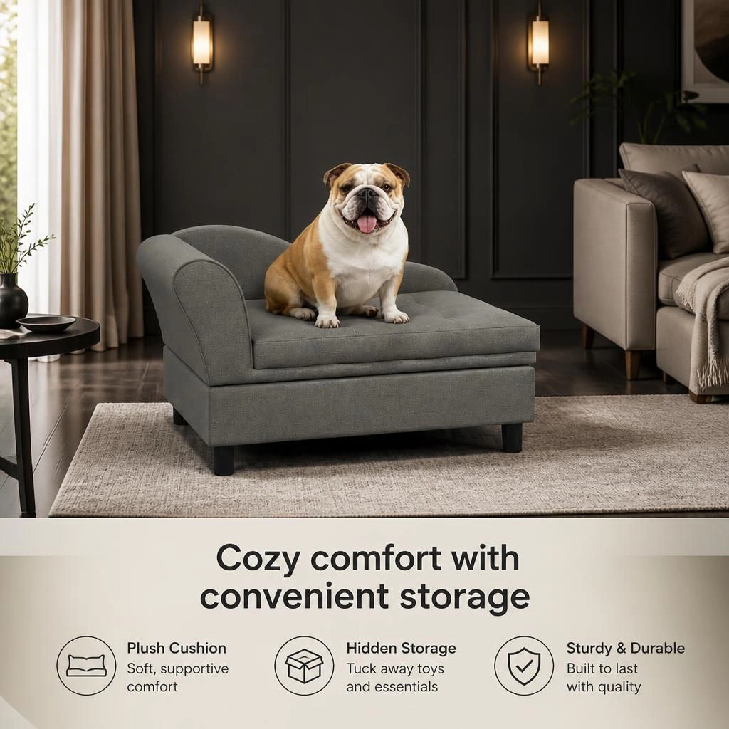 Ifmall Sturdy Elevated Foam Pet Bed for Dogs and Cats