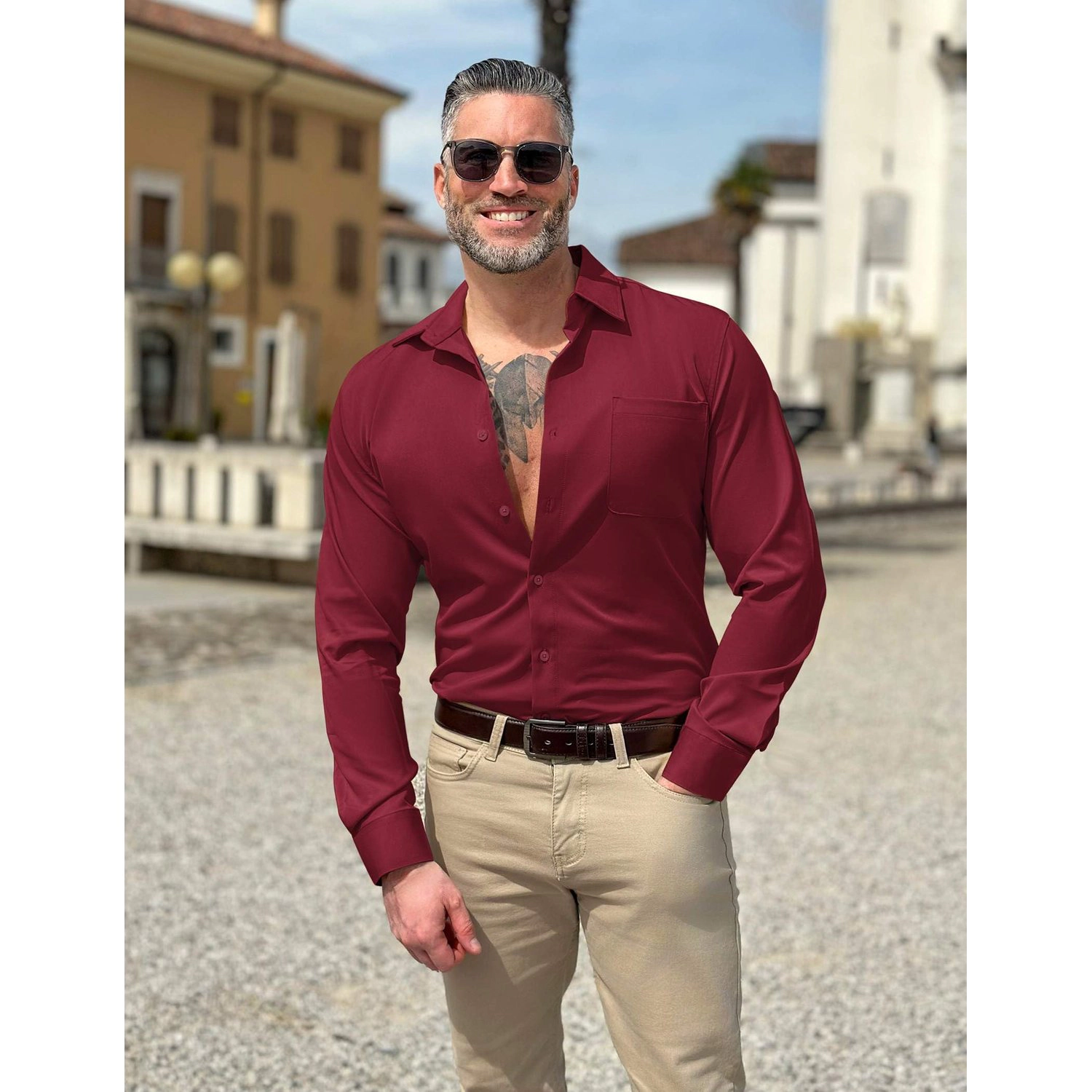COOFANDY Mens Notched Lapel Blazer Jacket Long Sleeve Slim Fit Casual Sport Coat