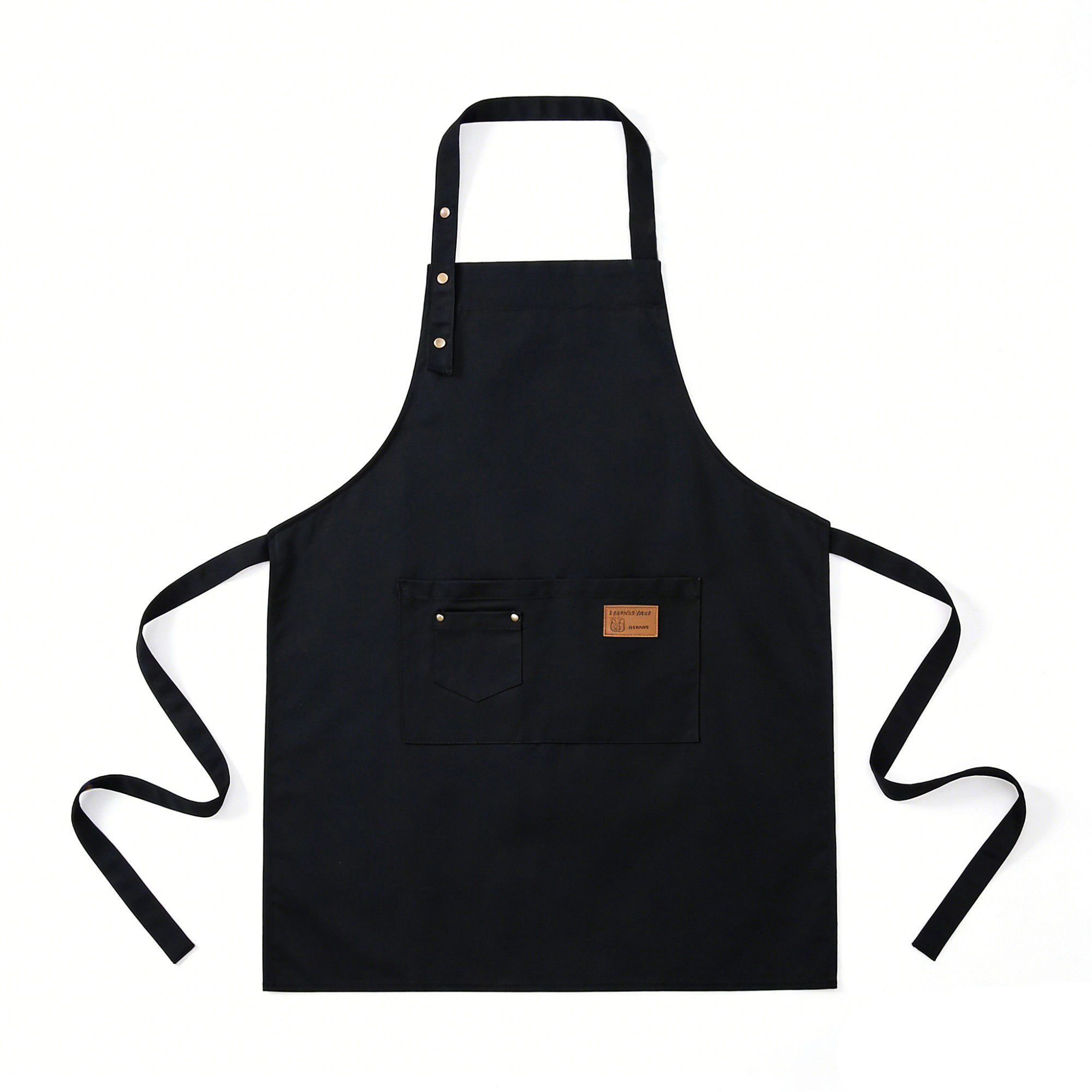 Alilang Unisex Kitchen Apron Cotton Blend Adjustable Neck with Pocket for Cooking Baking Crafting