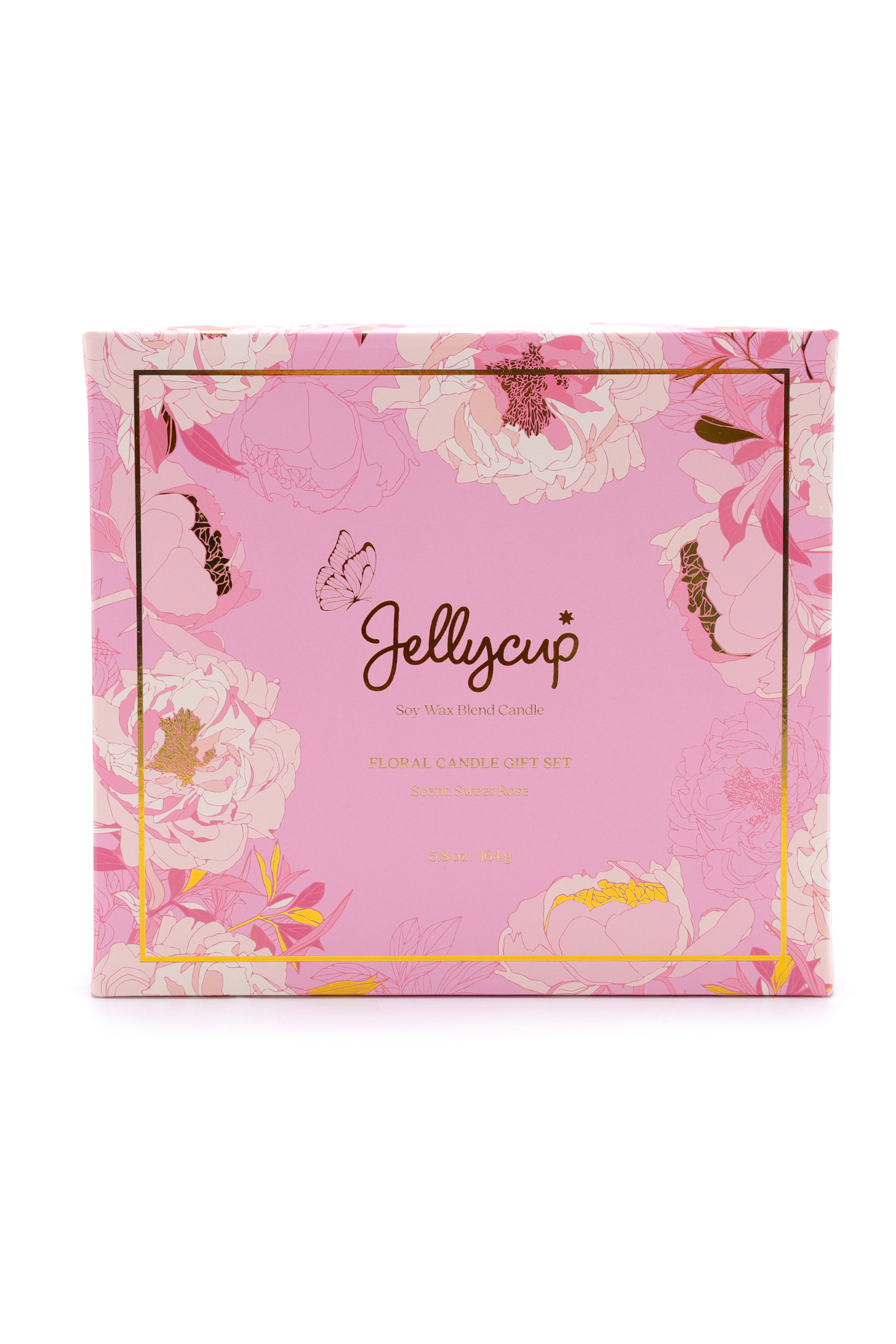 Jellycup Unisex Blossom Peony Candle Gift Set