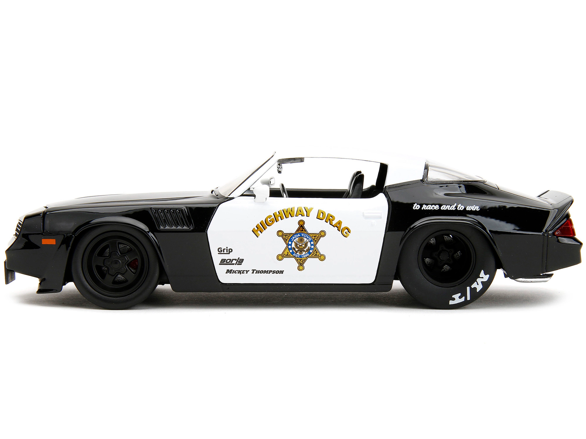Jada Collectible 1979 Chevrolet Camaro Z28 Police Black And White "Highway Drag" "Bigtime Muscle" Series 1/24 Diecast