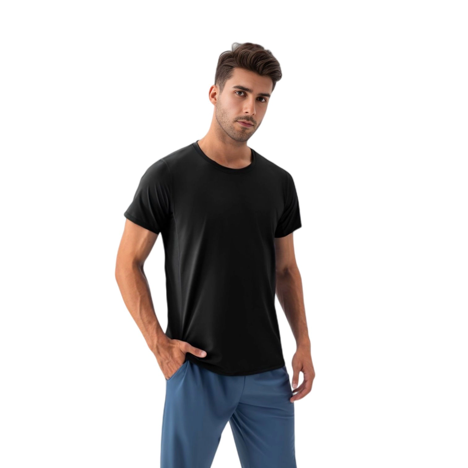 Anna-Kaci Men's Classic Fit Athletic T-Shirt with Quick-Dry Fabric and Short Sleeves