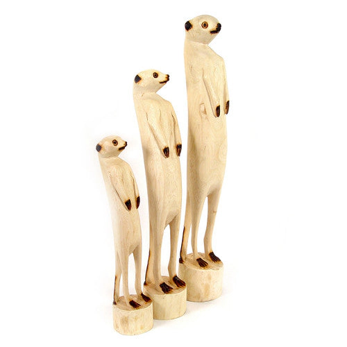 Mbare Hand Carved Standing Meerkat