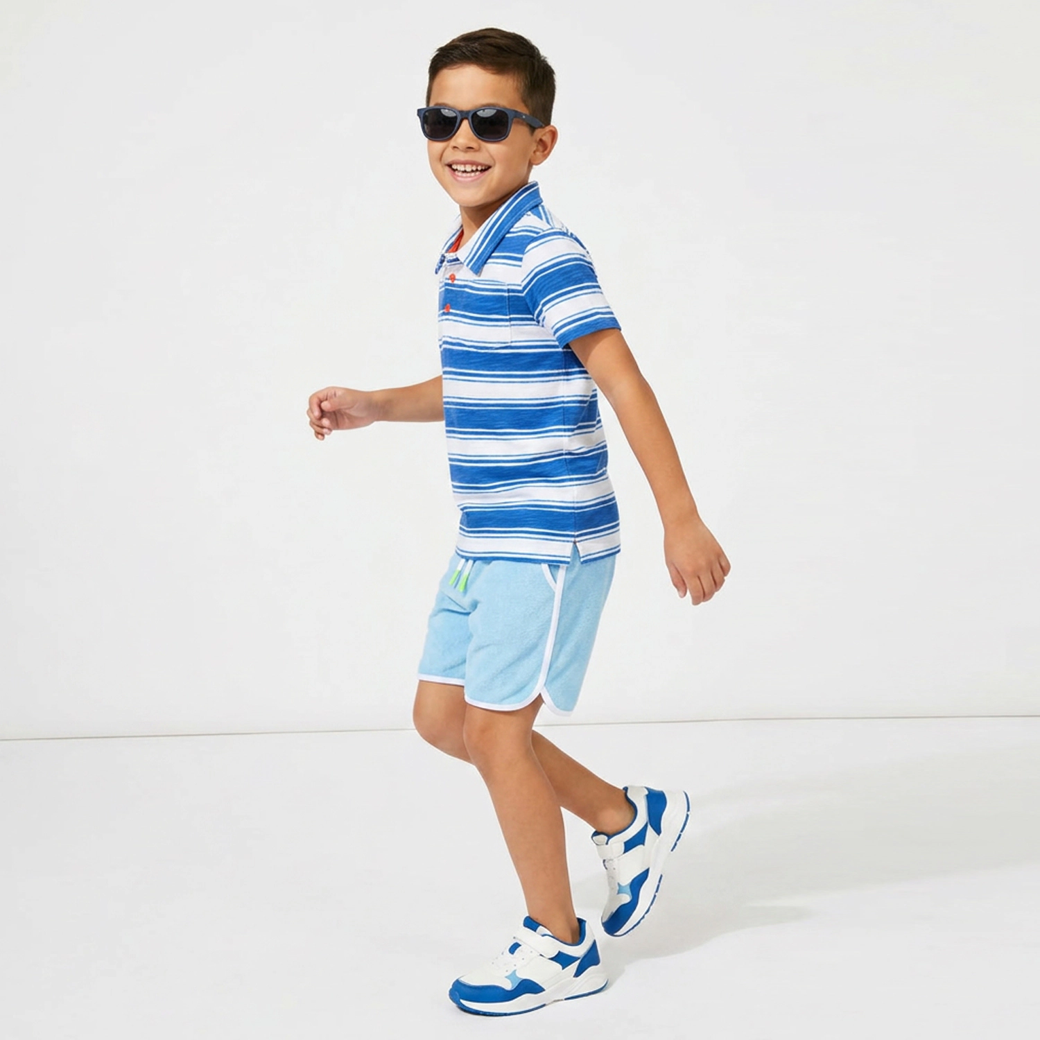 Rockets of Awesome Striped Pocket Polo for Boys